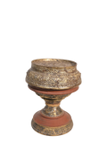 Gilded Pedestal Decorative Bowl