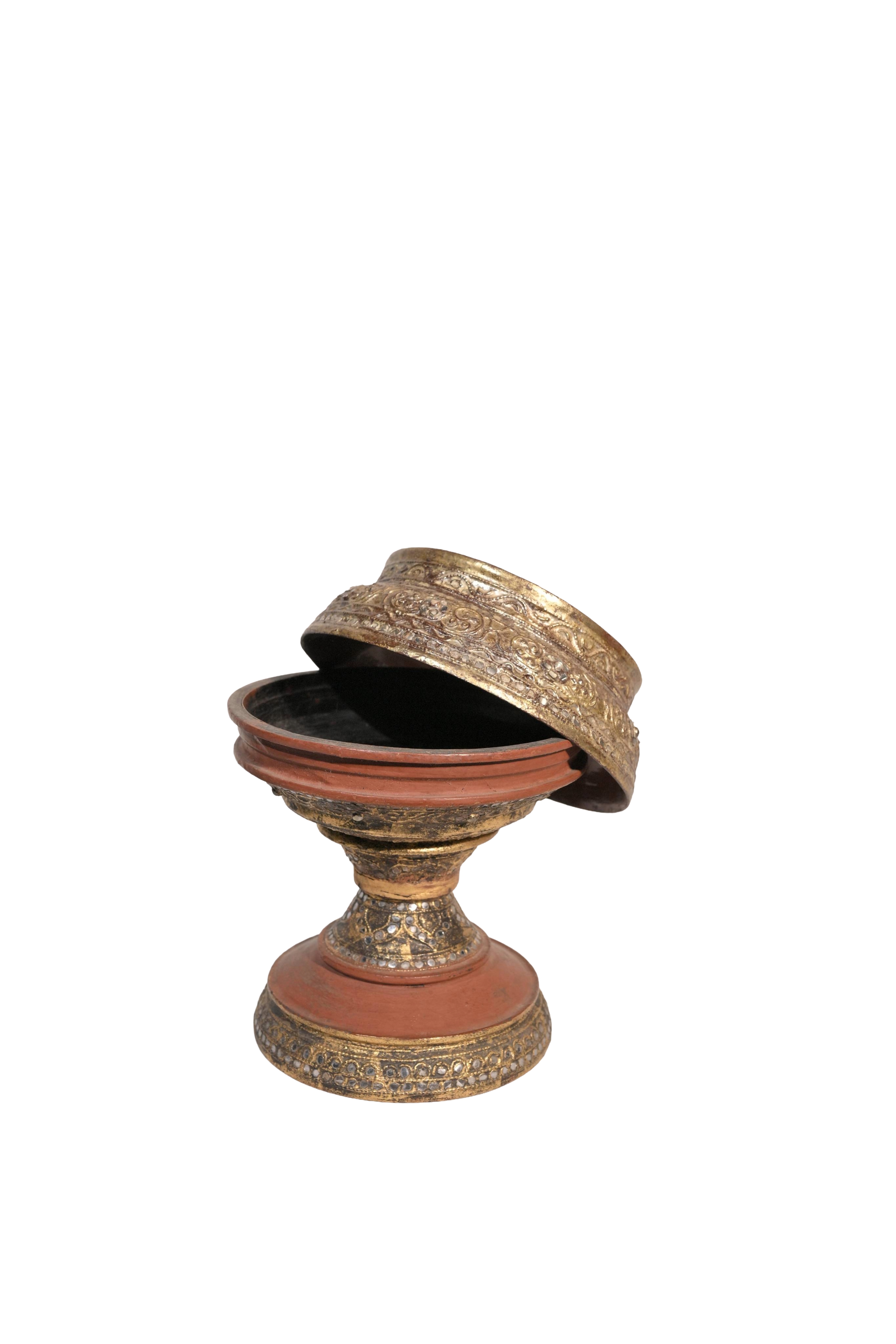 Gilded Pedestal Decorative Bowl
