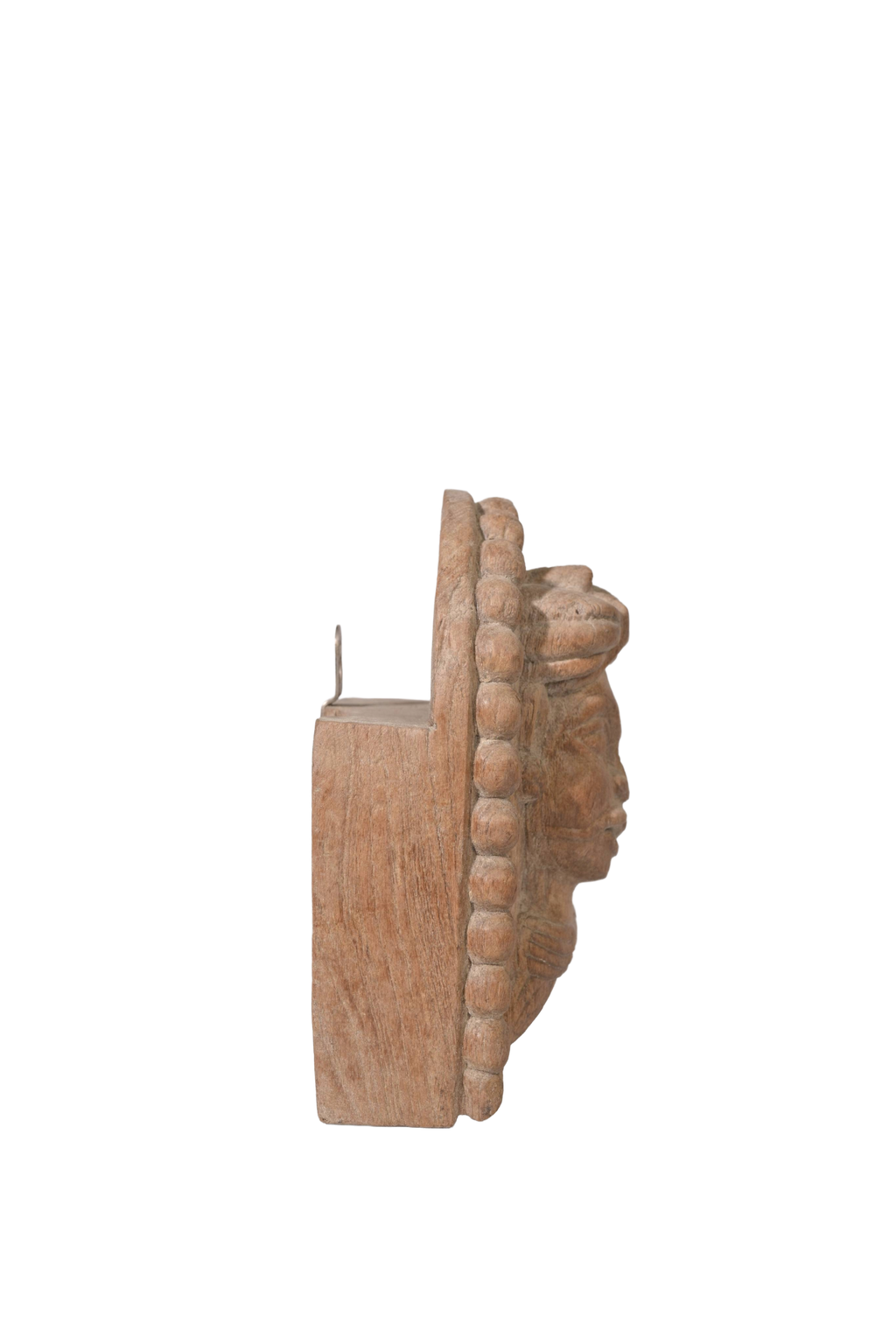 Carved Wooden Face Relief Panel