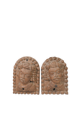 Carved Wooden Face Relief Panel