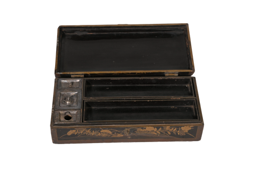 Antique Floral Painted Storage Box