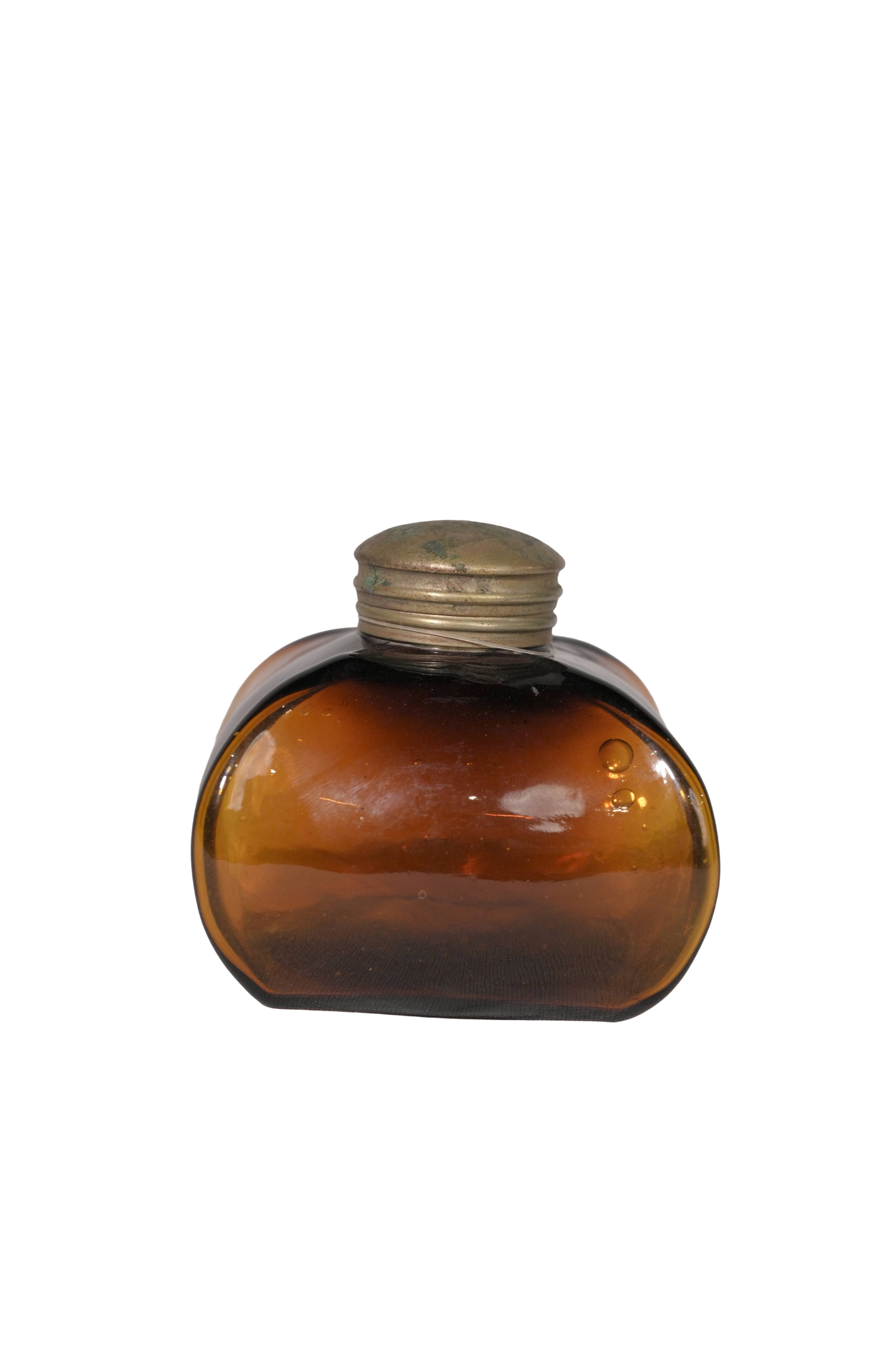 Amber Glass Antique Bottle