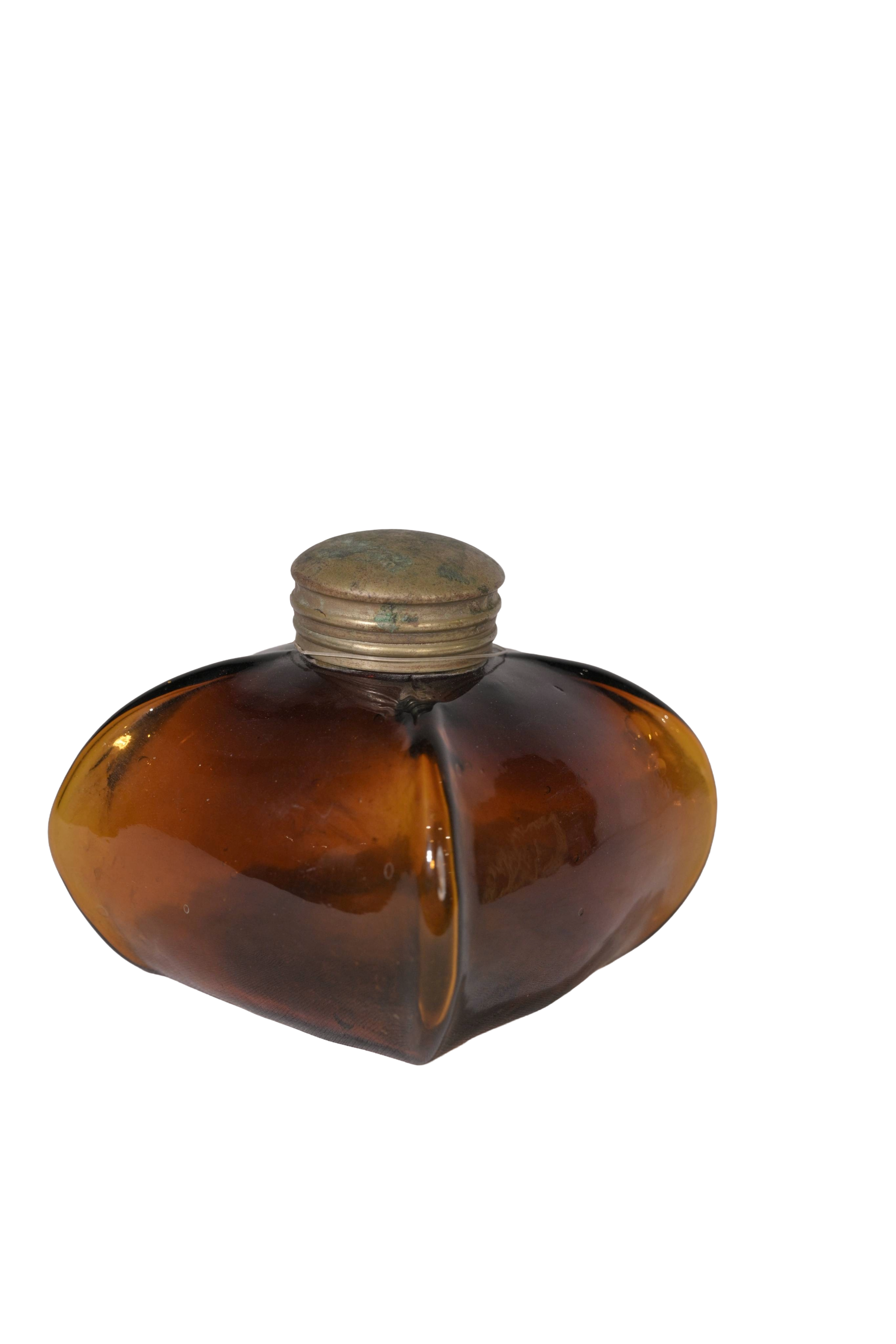 Amber Glass Antique Bottle