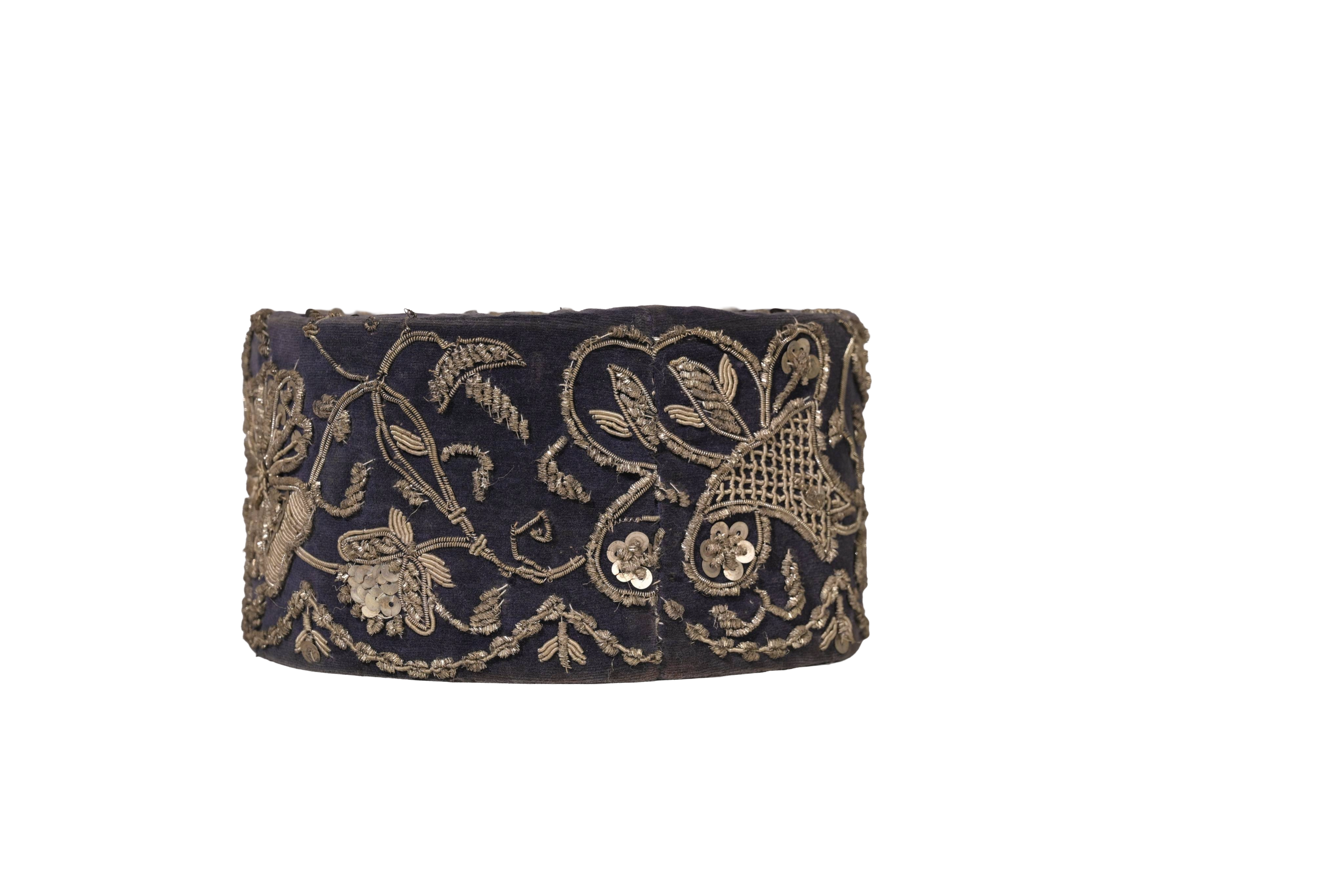 Royal Zardozi Velvet Textile Box