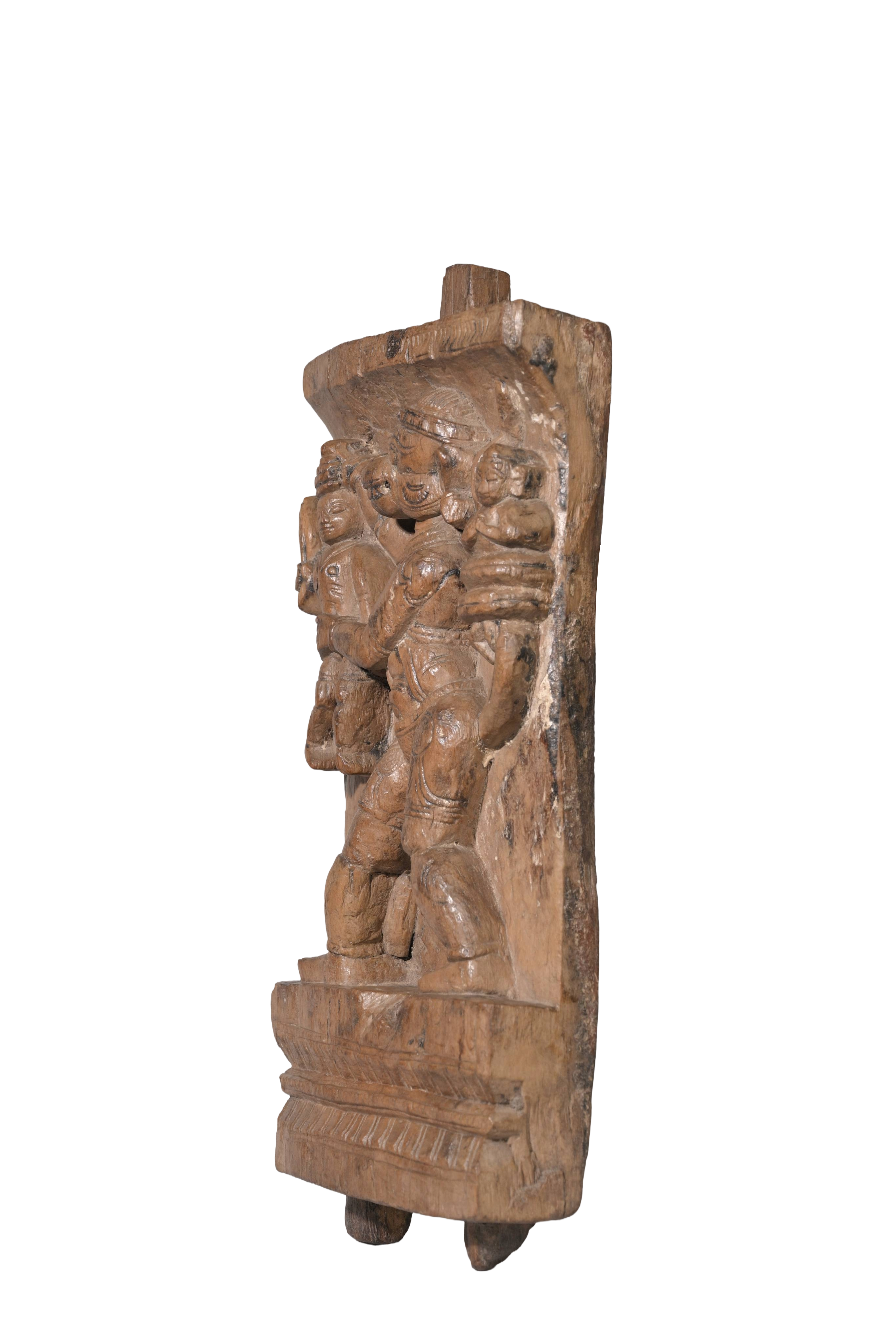 Hanuman Wooden Relief Panel