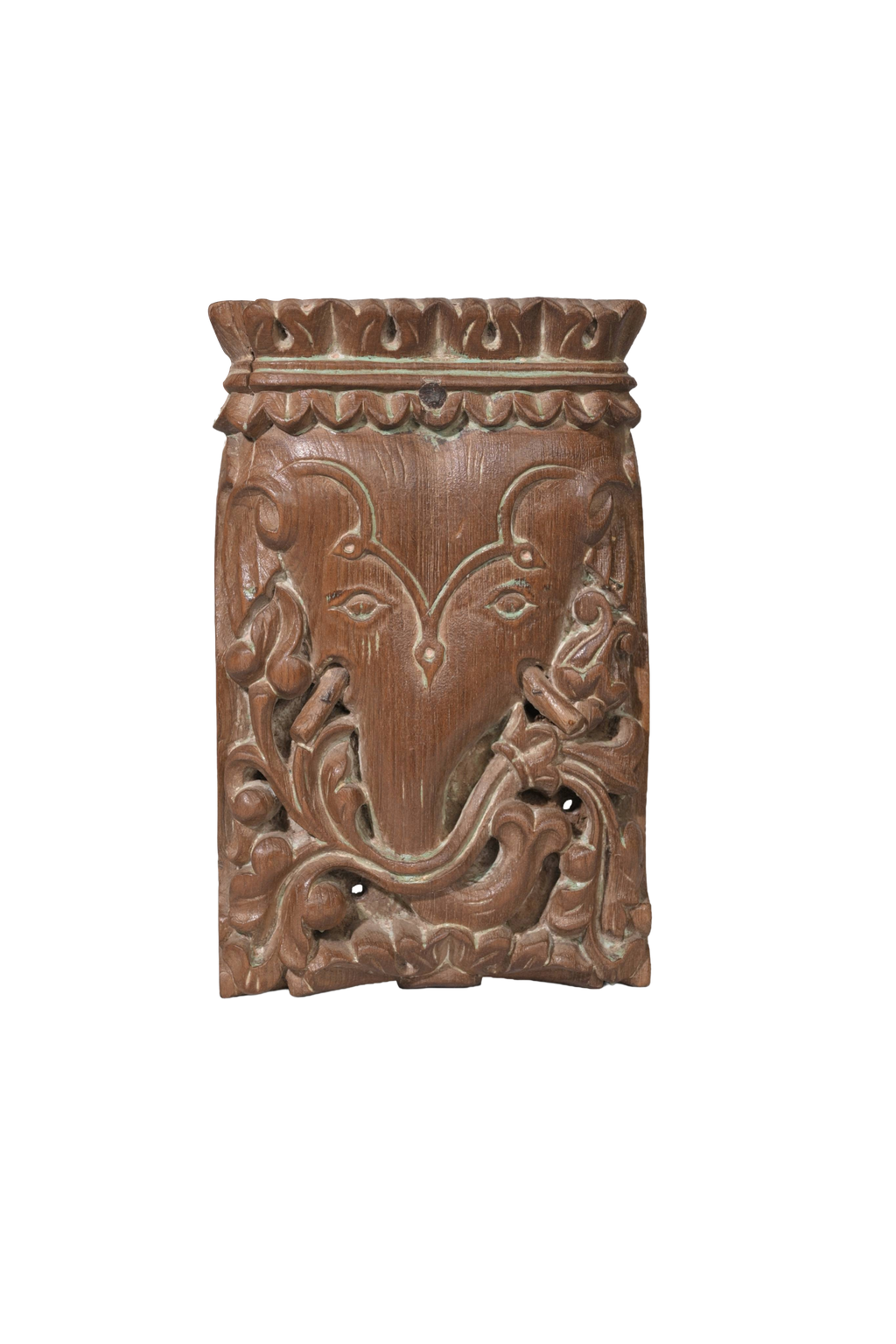 Carved Ganesha Wooden Wall Panel
