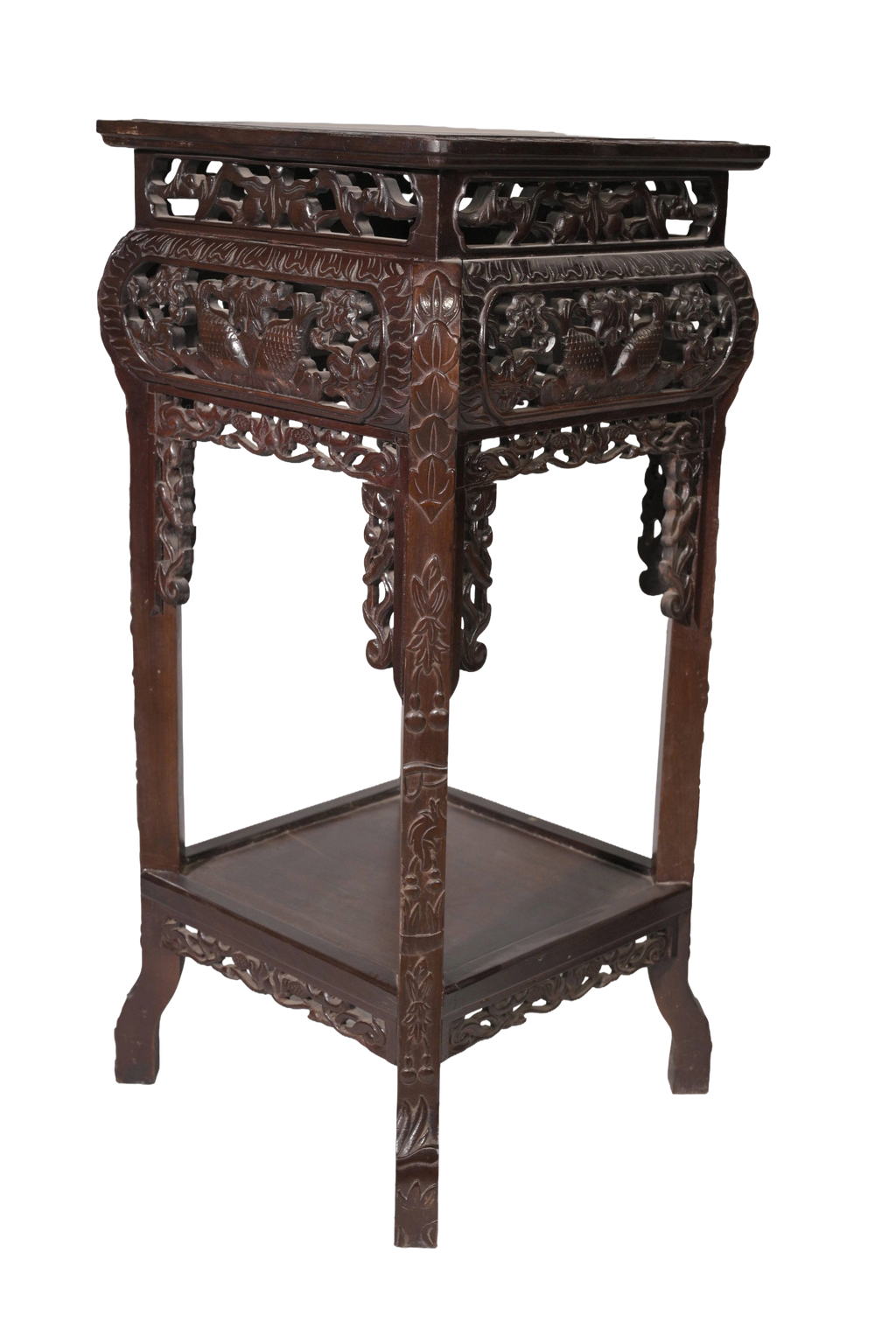 Imperial Scholar Marble Top Display Pedestal