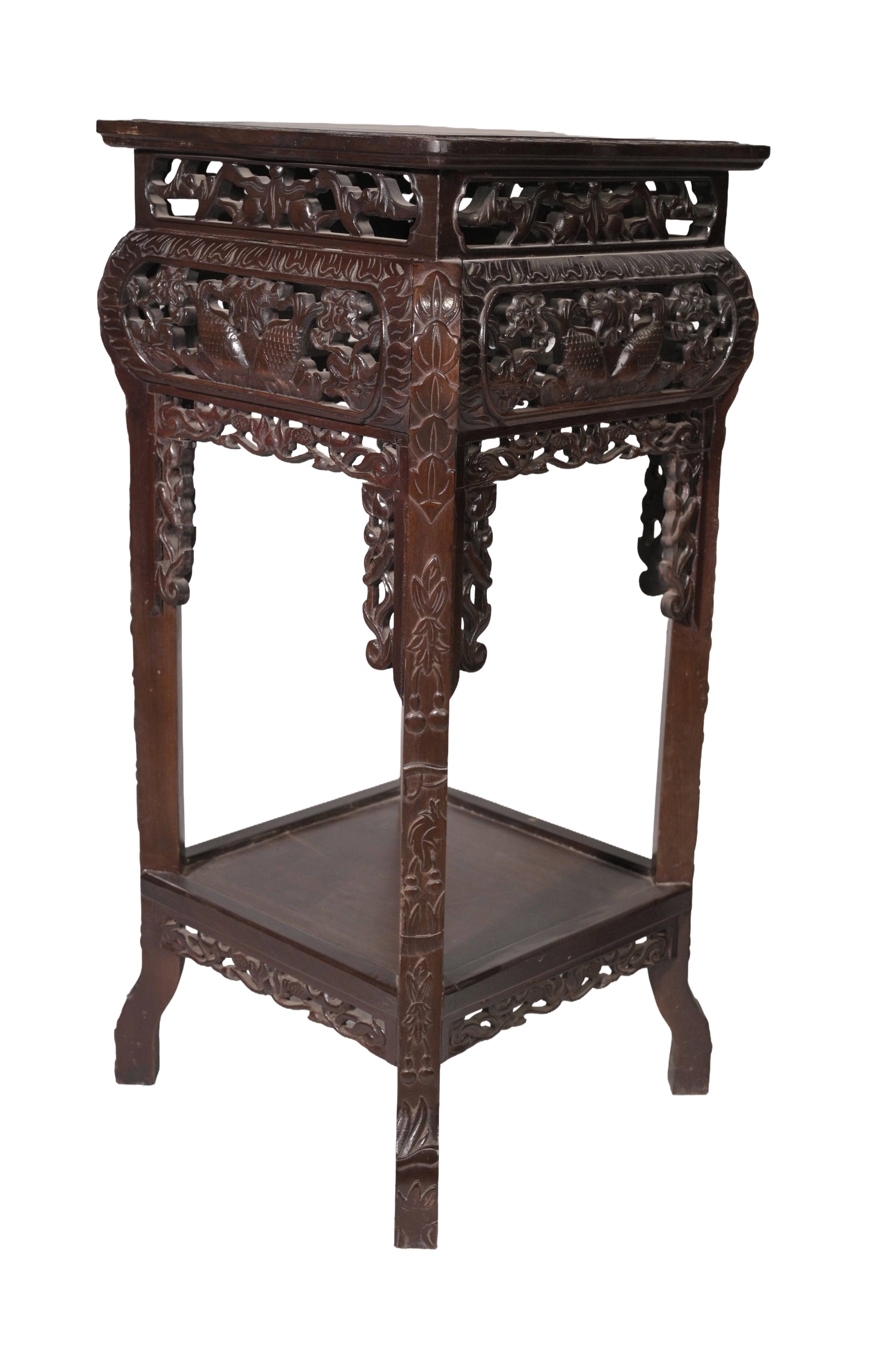 Imperial Scholar Marble Top Display Pedestal