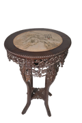 Dynasty Marble Inlay Accent Table