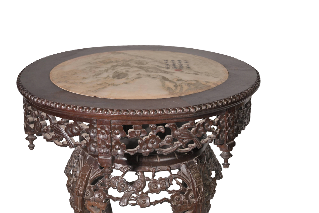 Dynasty Marble Inlay Accent Table