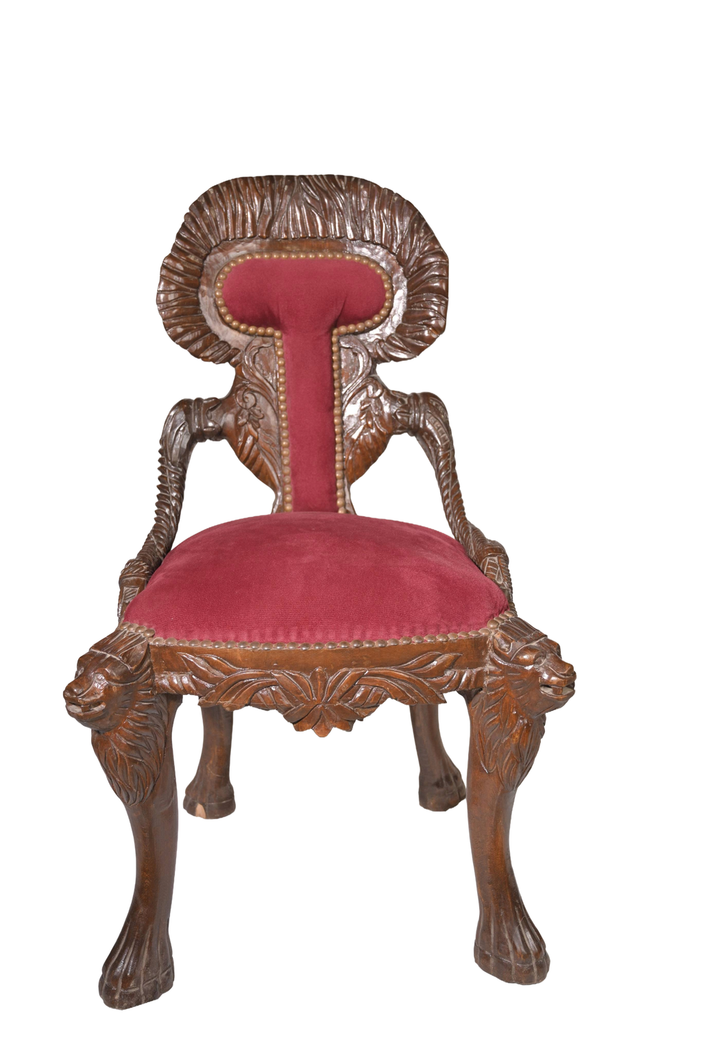 Regal Lion Arm Accent Chair