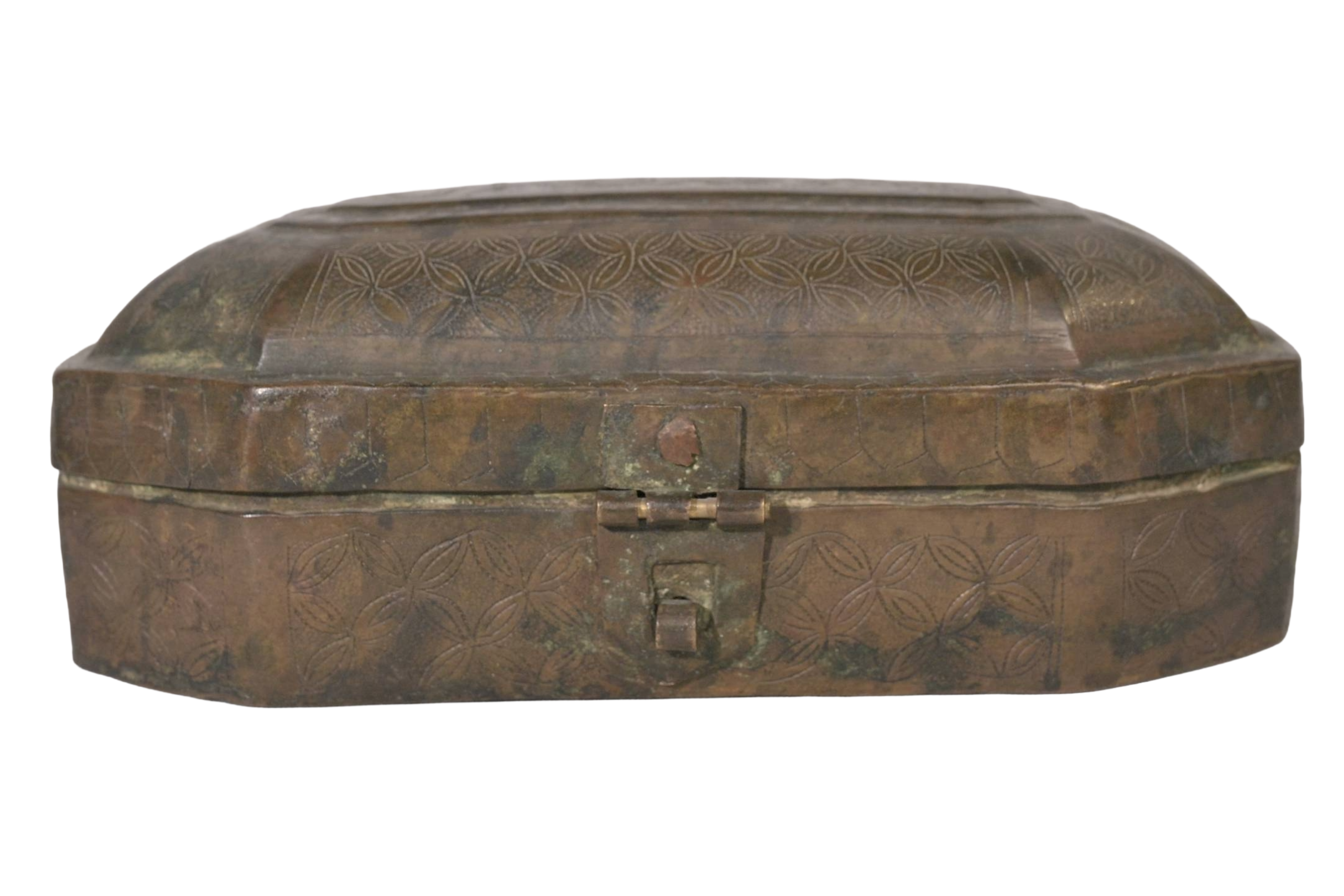 Antique Copper Hinged Storage Box