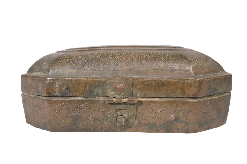 Antique Copper Hinged Storage Box
