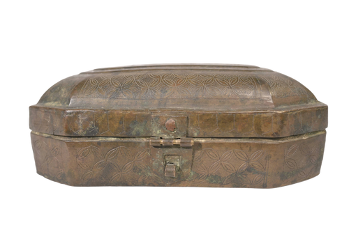 Antique Copper Hinged Storage Box