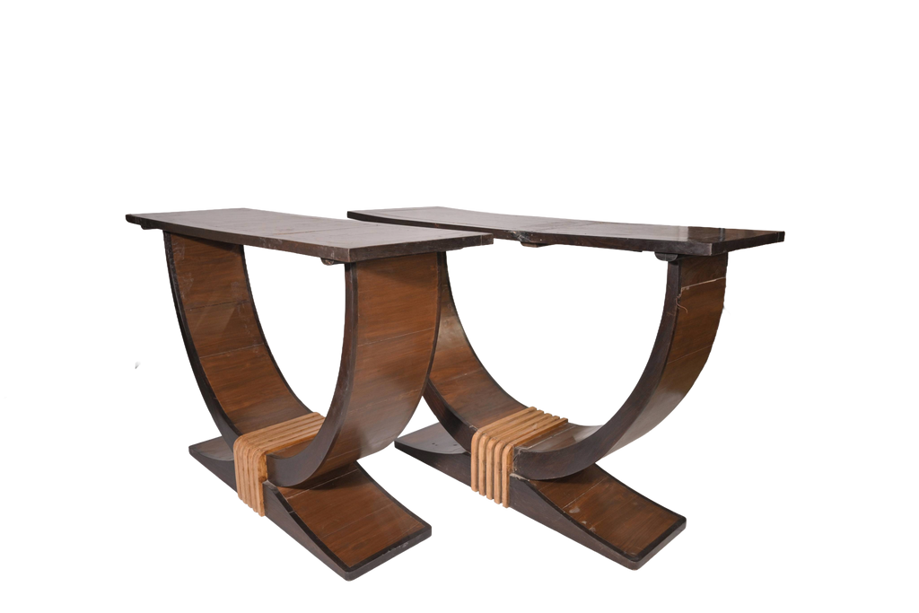 Art Deco Crescent Console Table