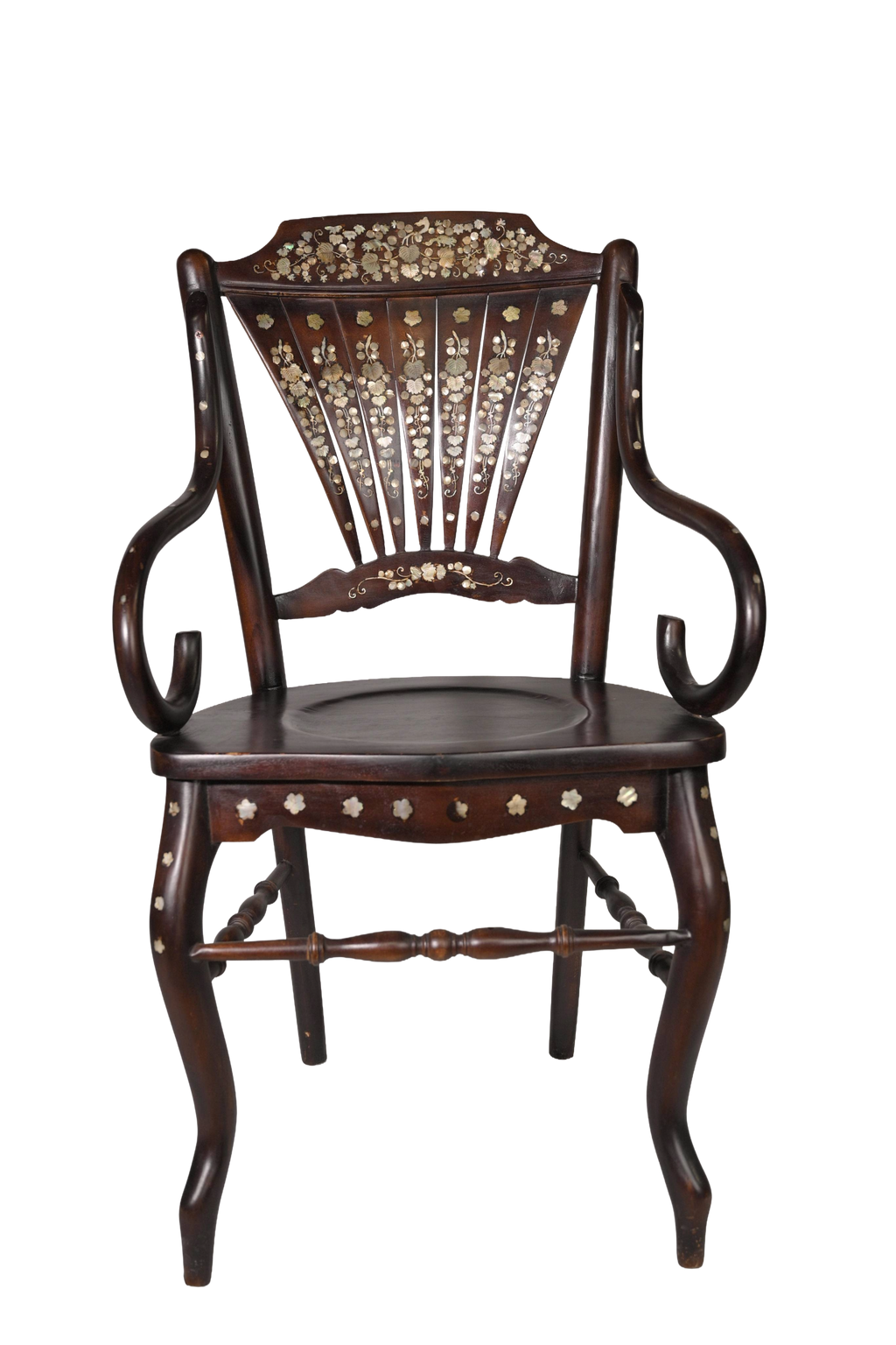 Victorian Mother-of-Pearl Inlay Armchair