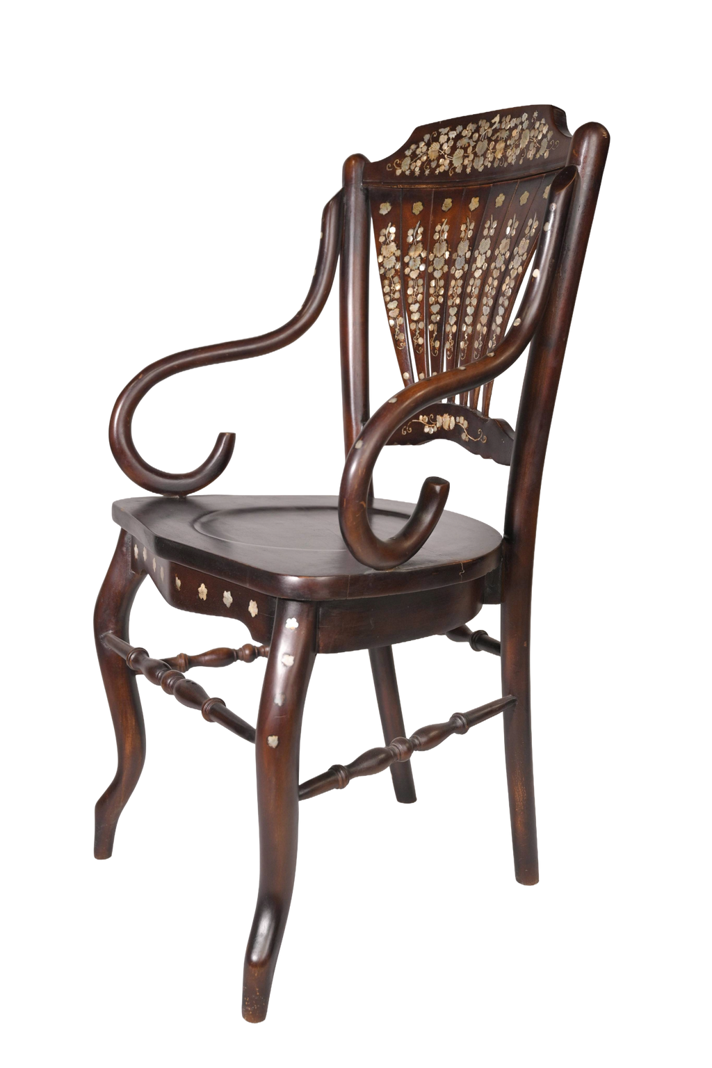 Victorian Mother-of-Pearl Inlay Armchair