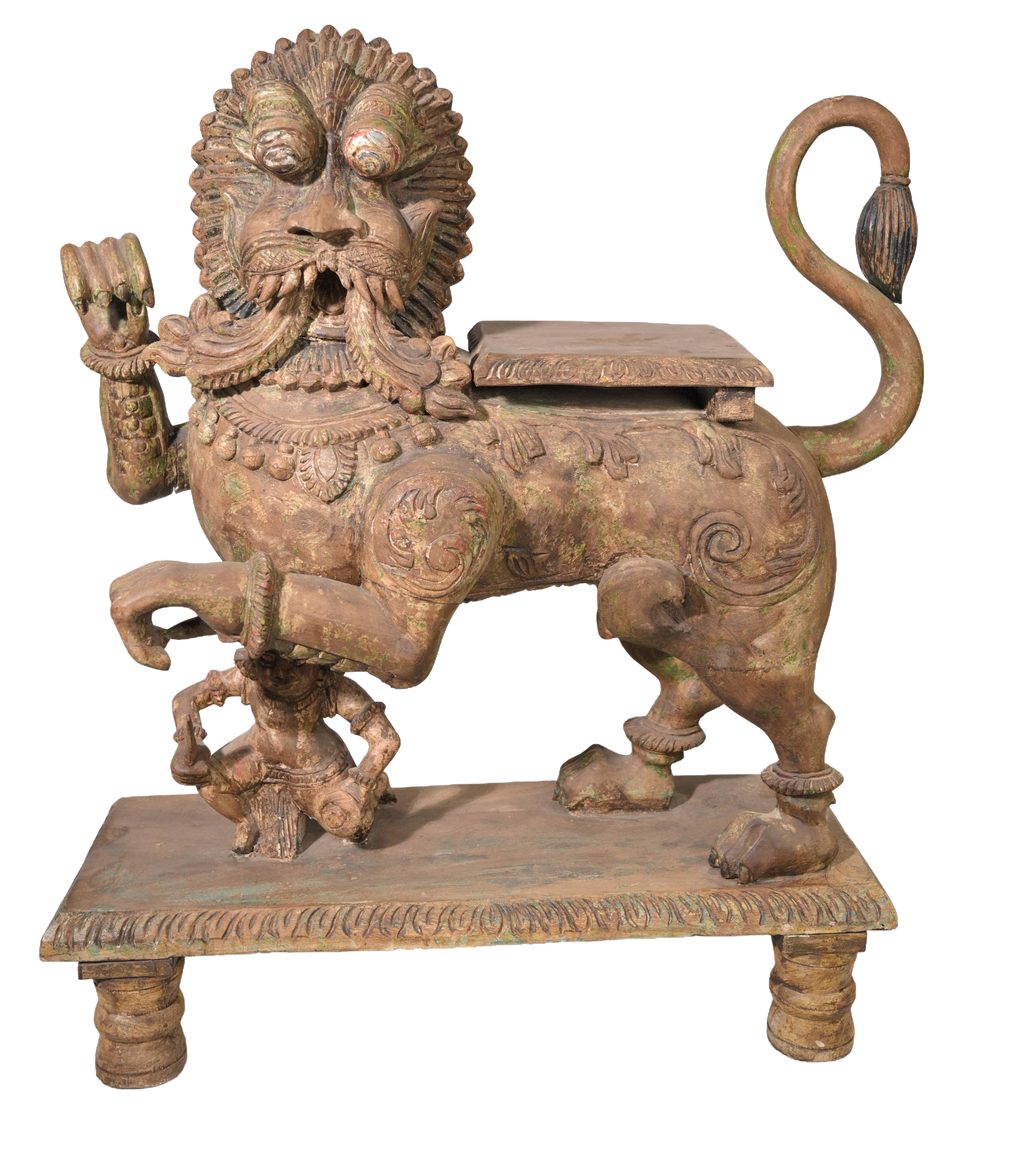 Royal Yali Simha Vahana Sculpture