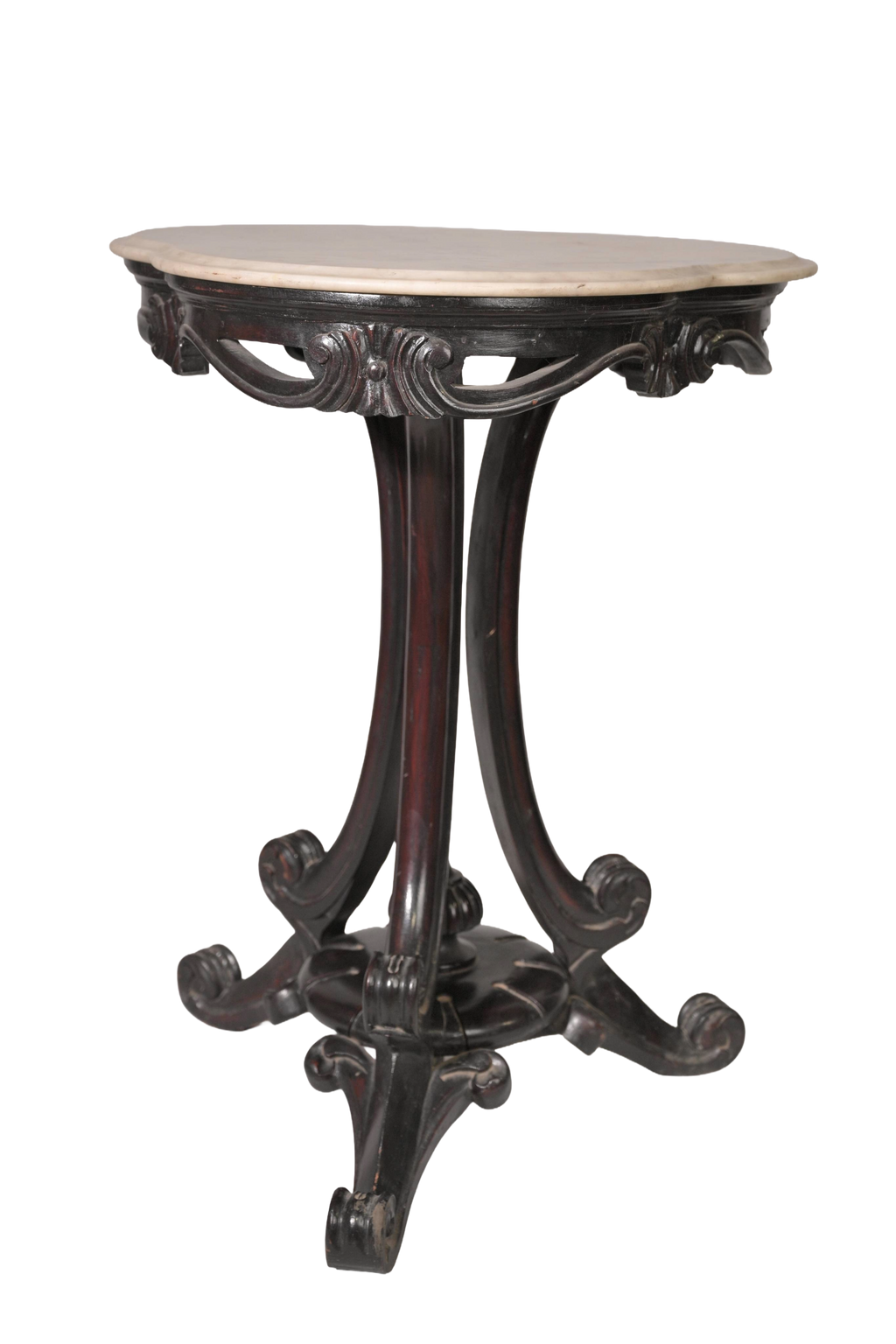 Luxury Victorian Marble Top Accent Table