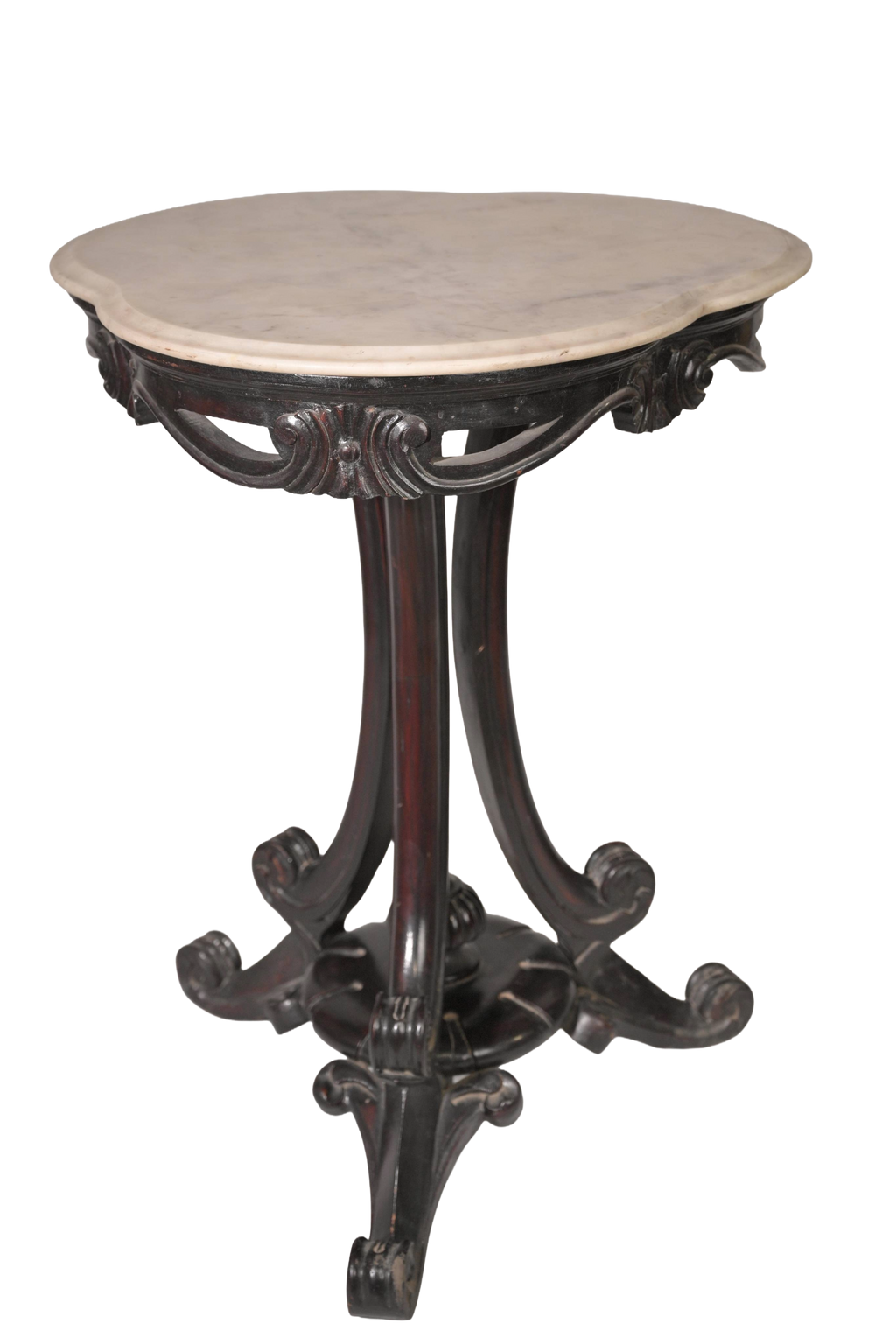 Luxury Victorian Marble Top Accent Table