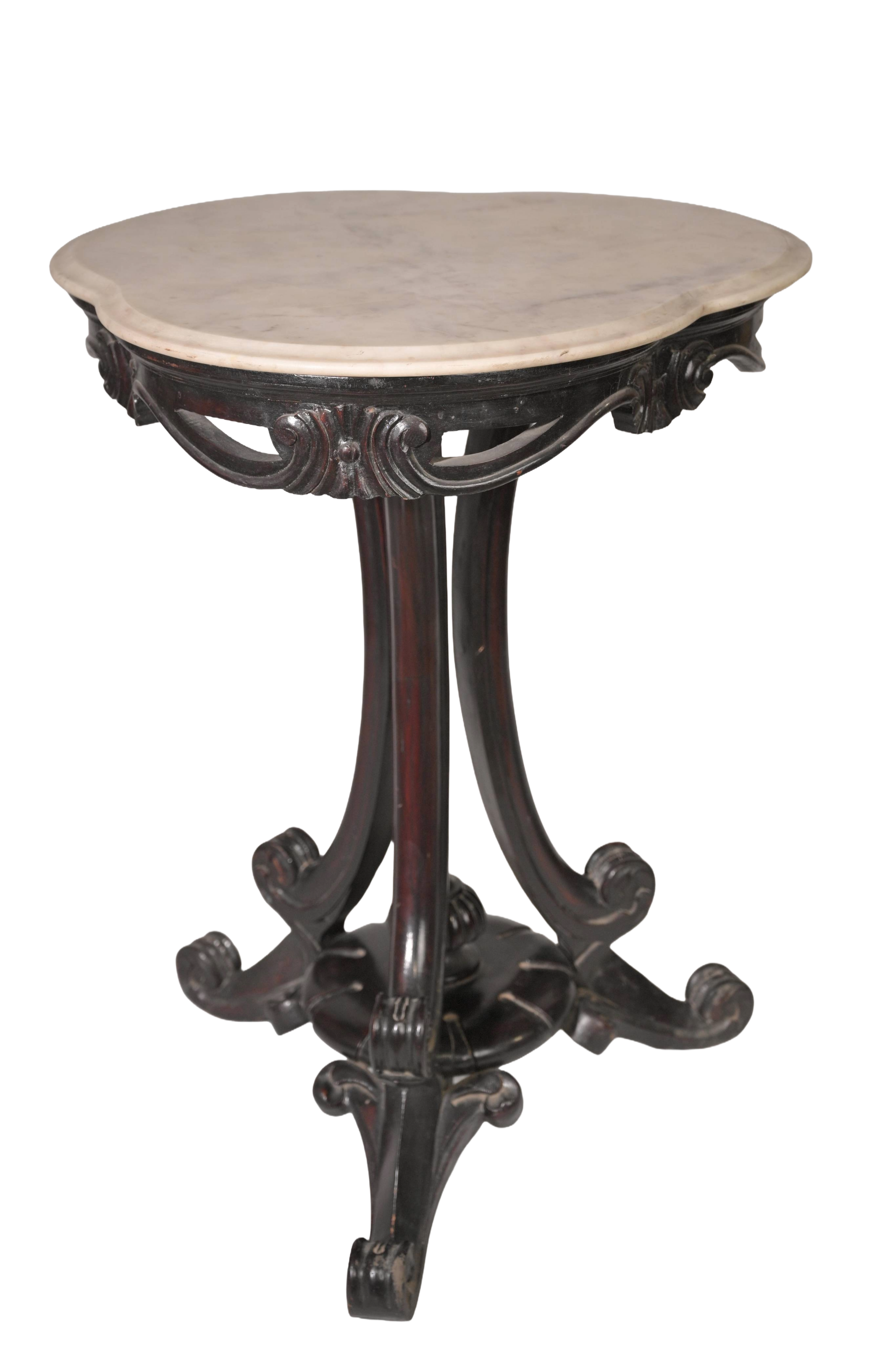 Luxury Victorian Marble Top Accent Table