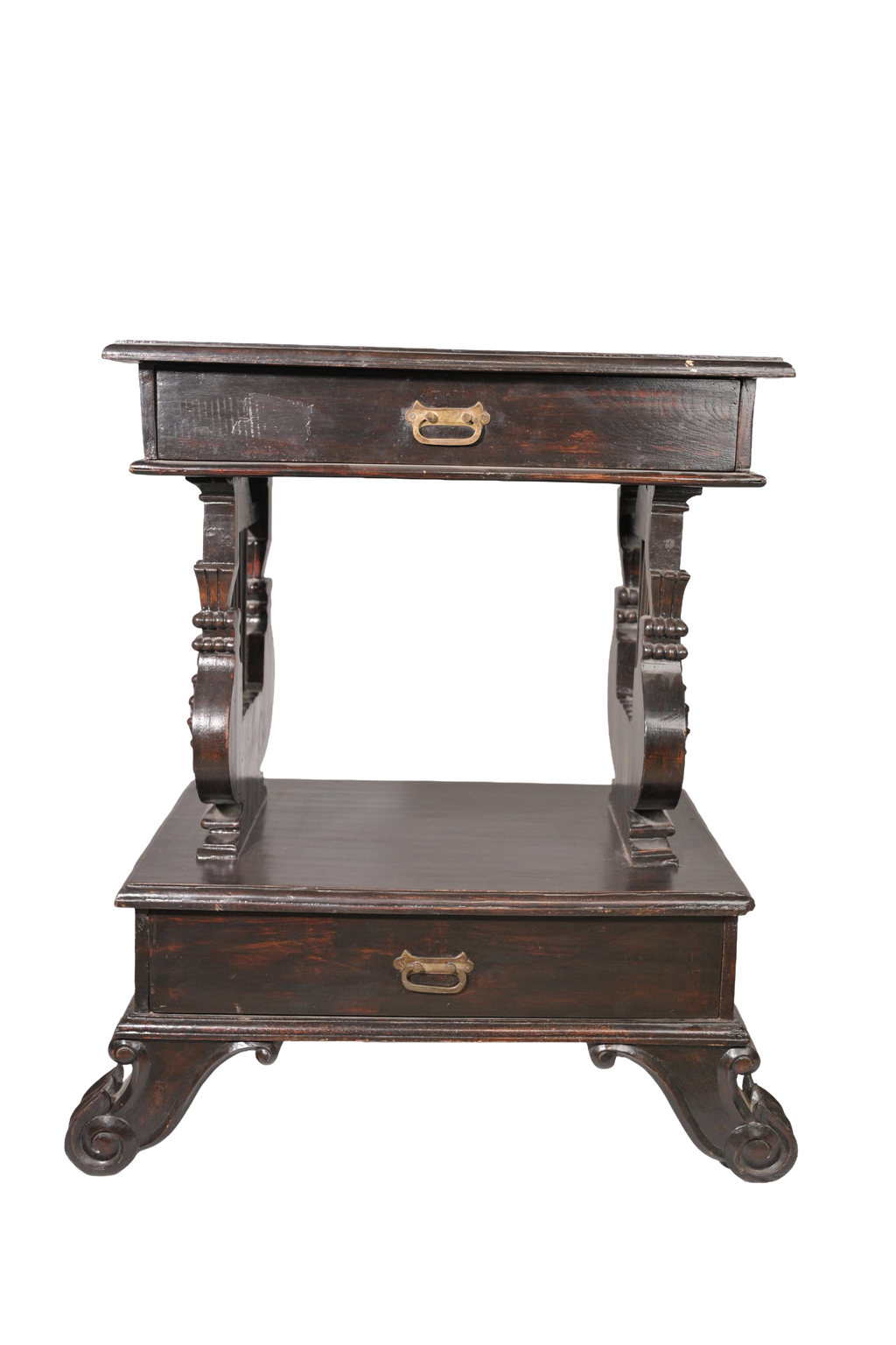 Antique Style Double Drawer End Table