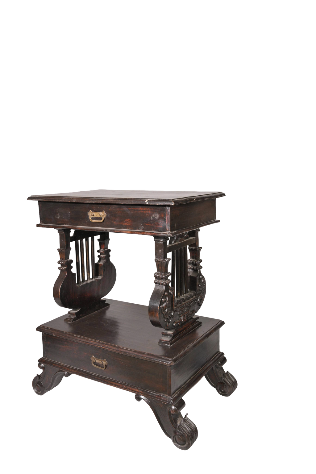 Antique Style Double Drawer End Table