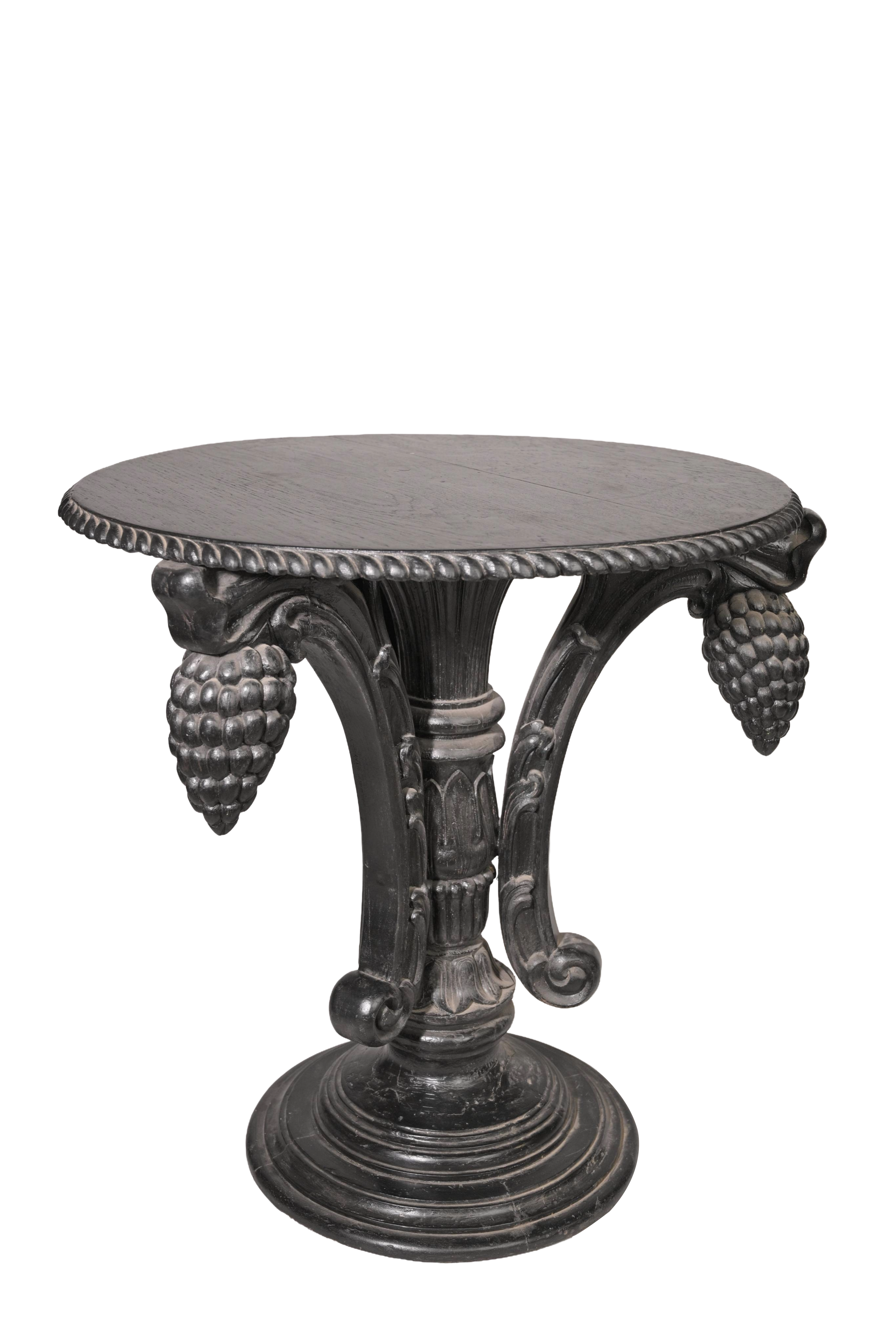 Luxury Blackwood Grapevine Pedestal Table