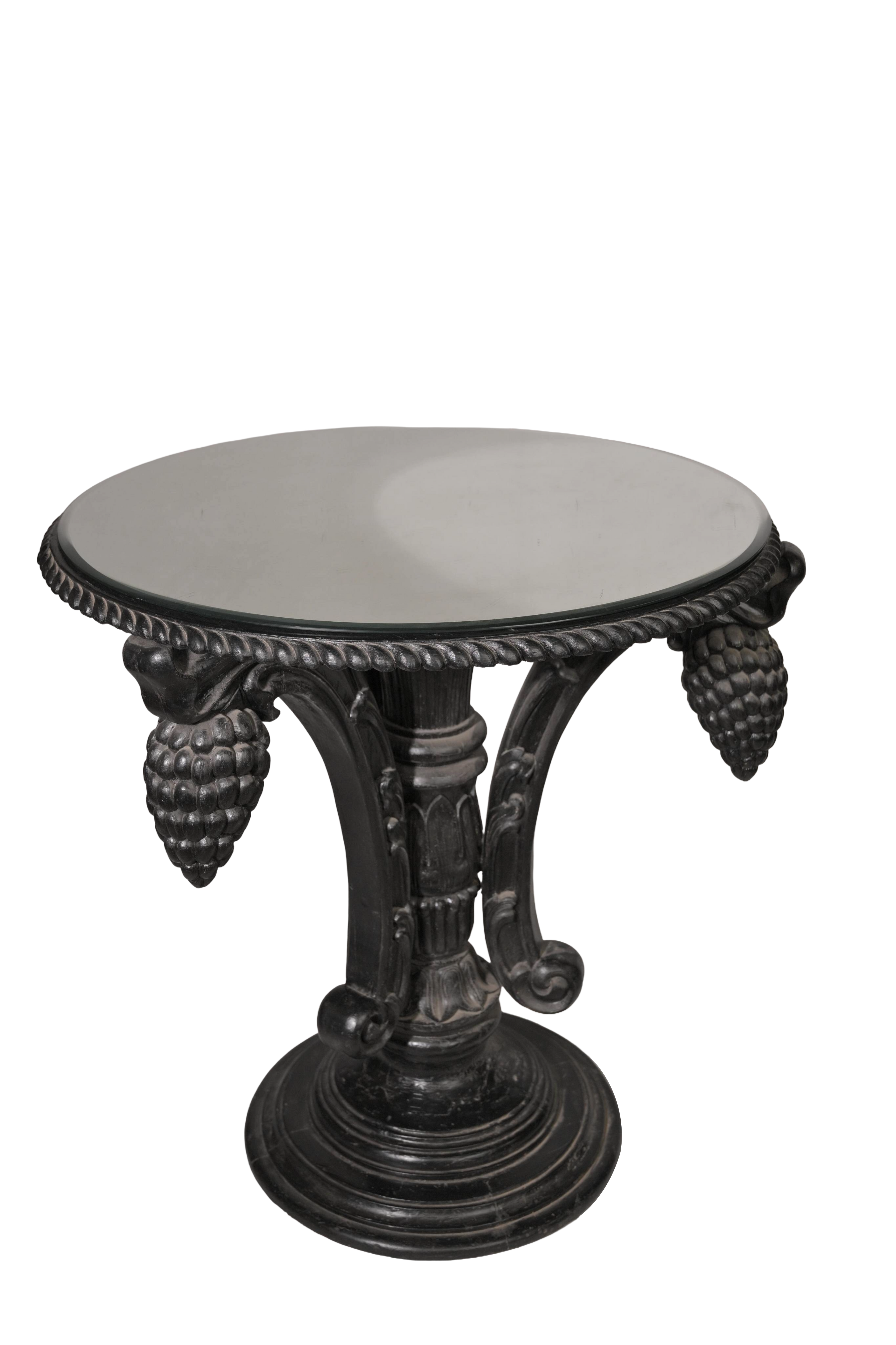 Luxury Blackwood Grapevine Pedestal Table