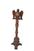 Hand-Carved Eagle Wooden Finial Sculpture