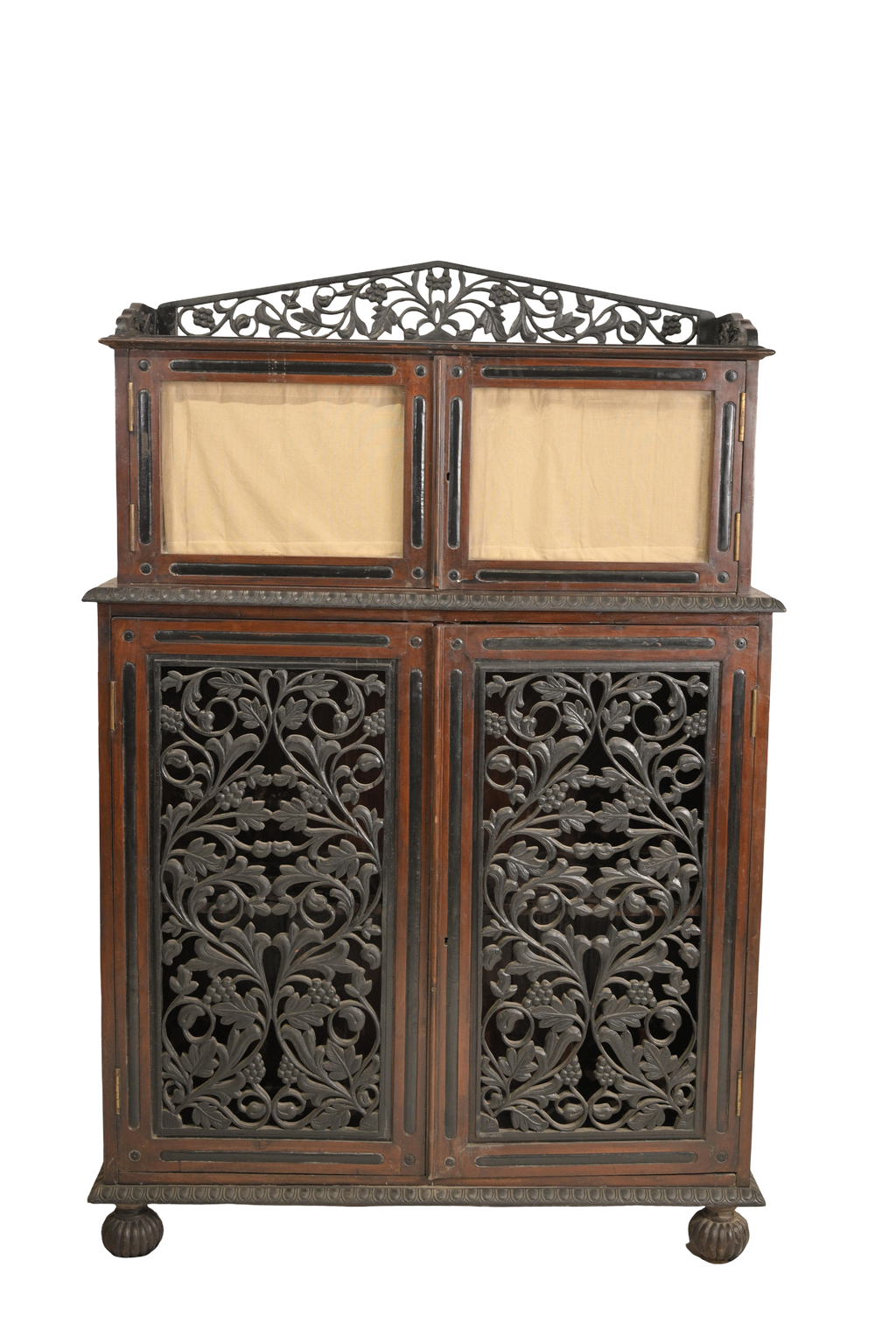 Vintage Carved Wooden Sideboard Cabinet