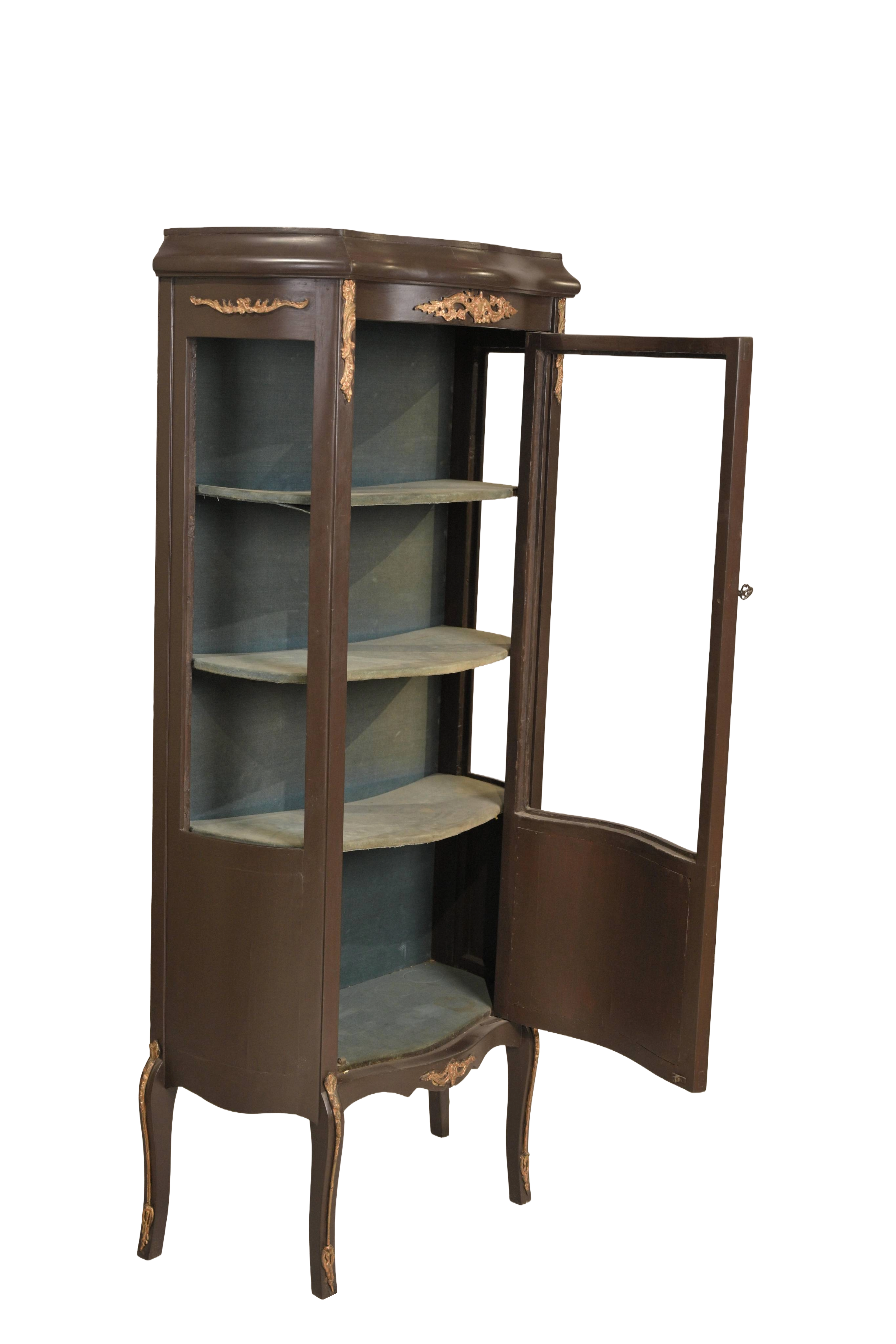 French Antique Curio Display Cabinet