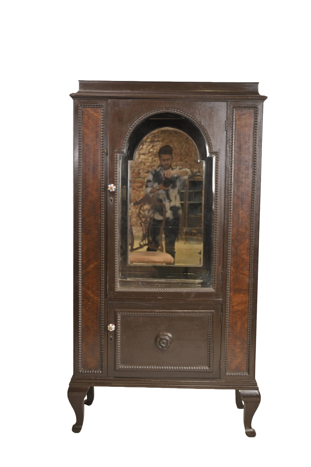 Vintage Corner Display Cabinet Showcase
