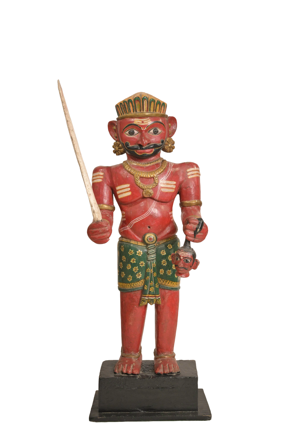Traditional Wooden Guardian Folk Sculpture