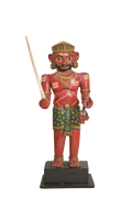 Traditional Wooden Guardian Folk Sculpture