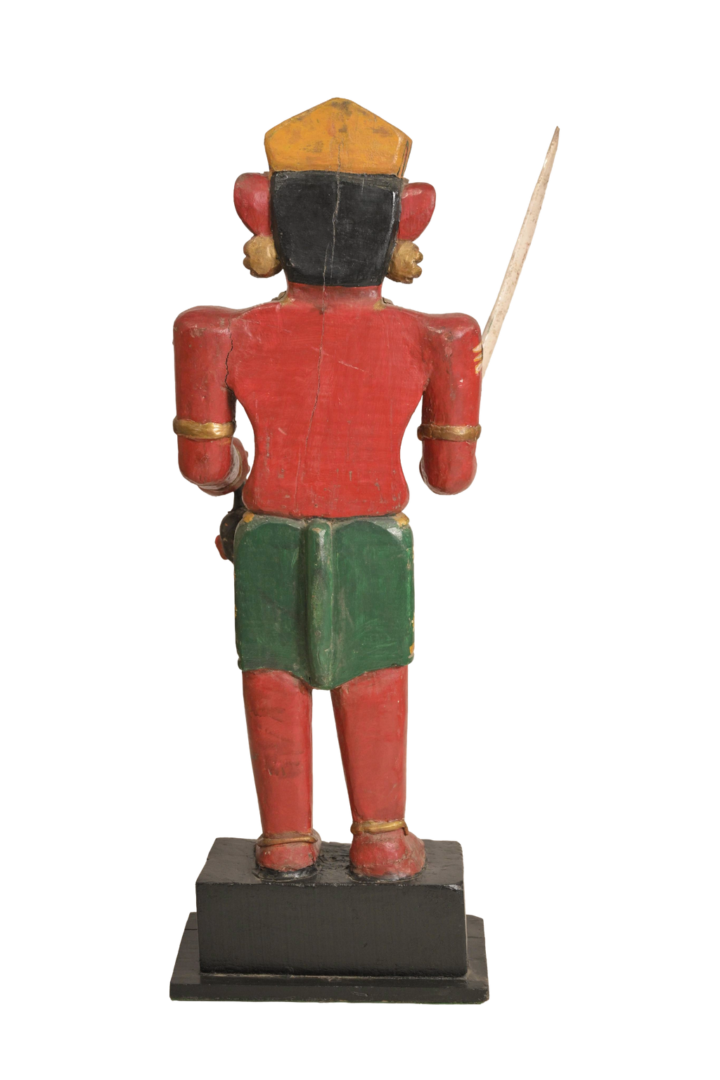 Traditional Wooden Guardian Folk Sculpture