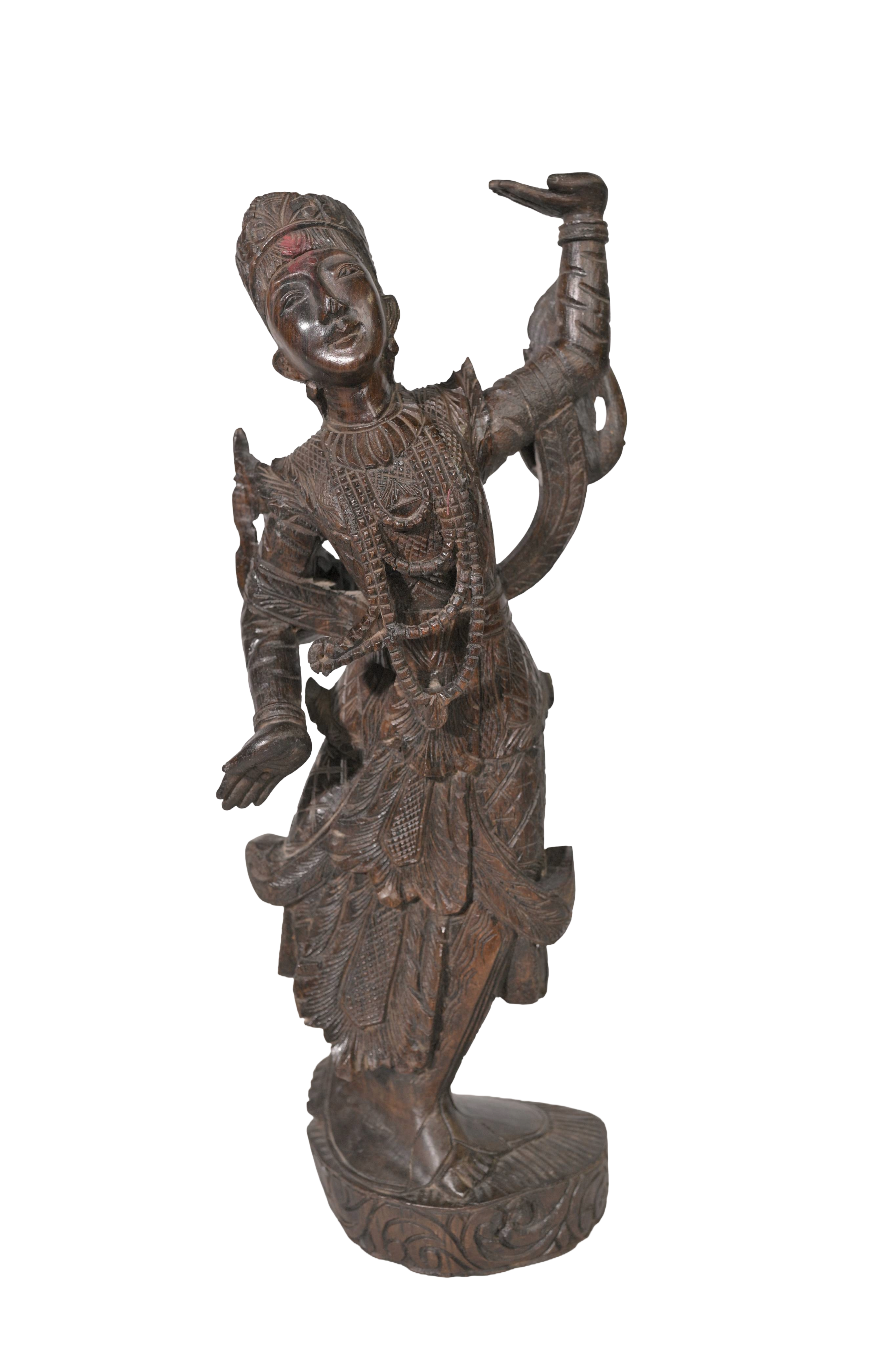 Carved Wooden Dancing Figure