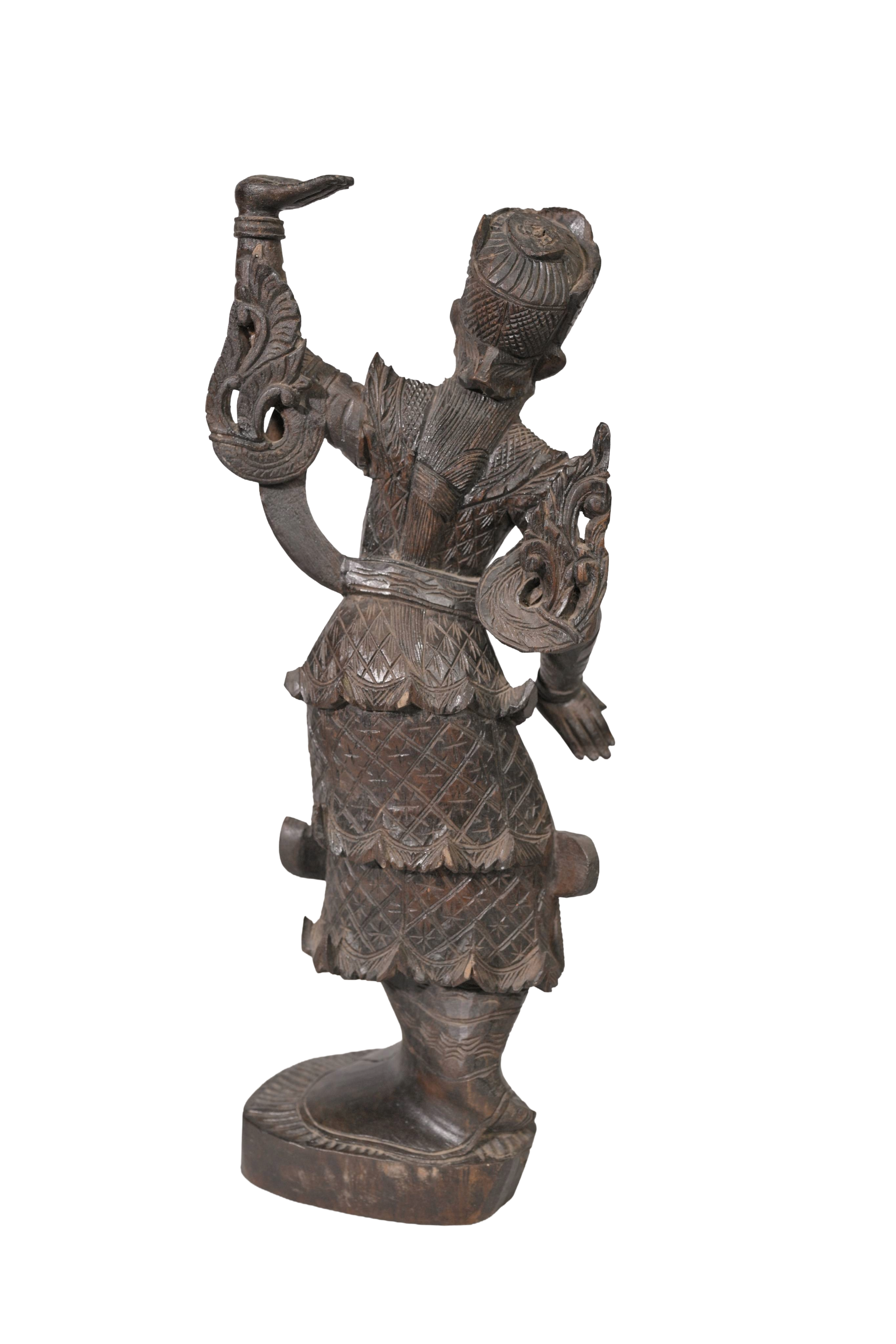 Carved Wooden Dancing Figure