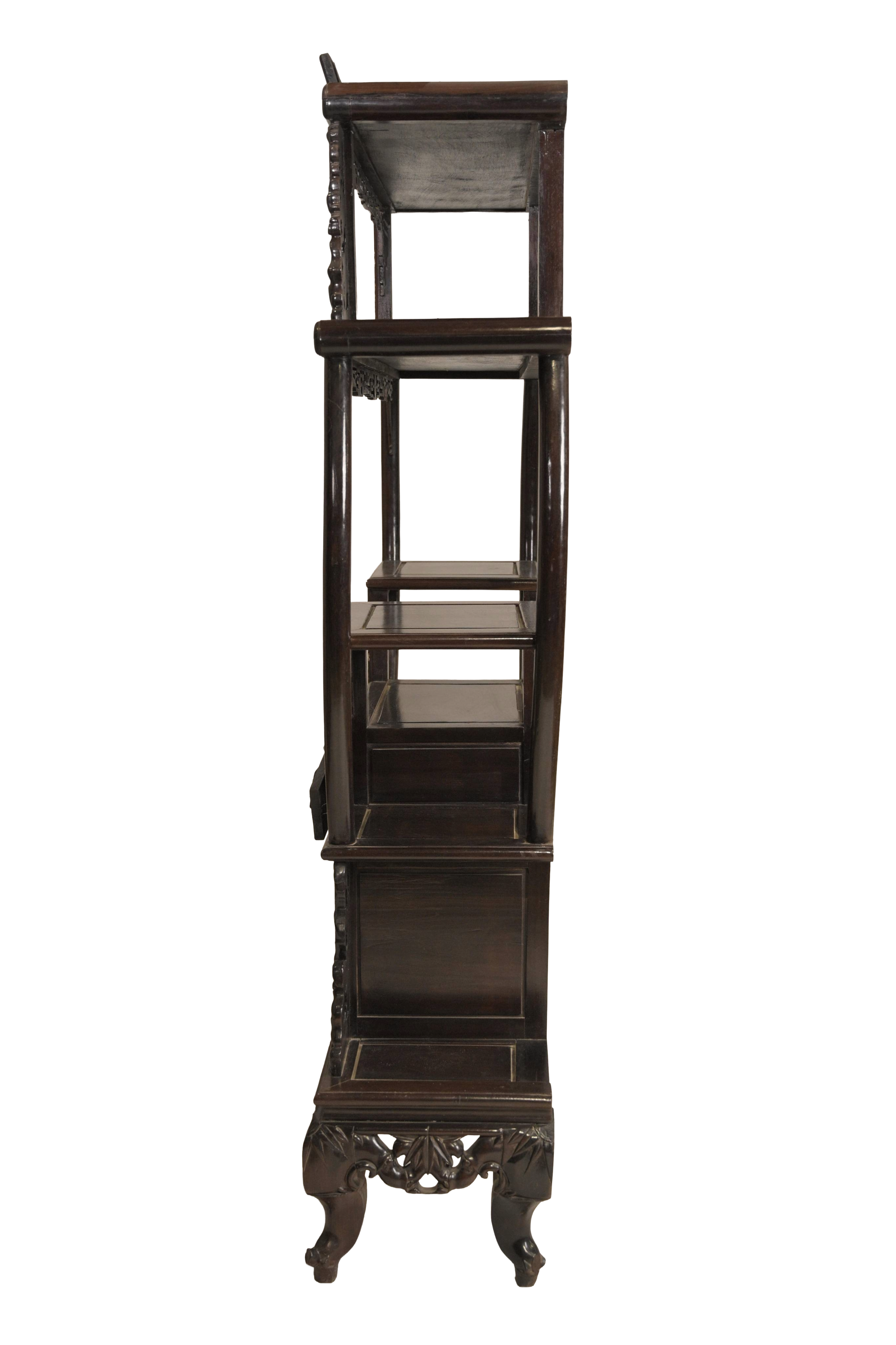 Vintage Carved Display Cabinet