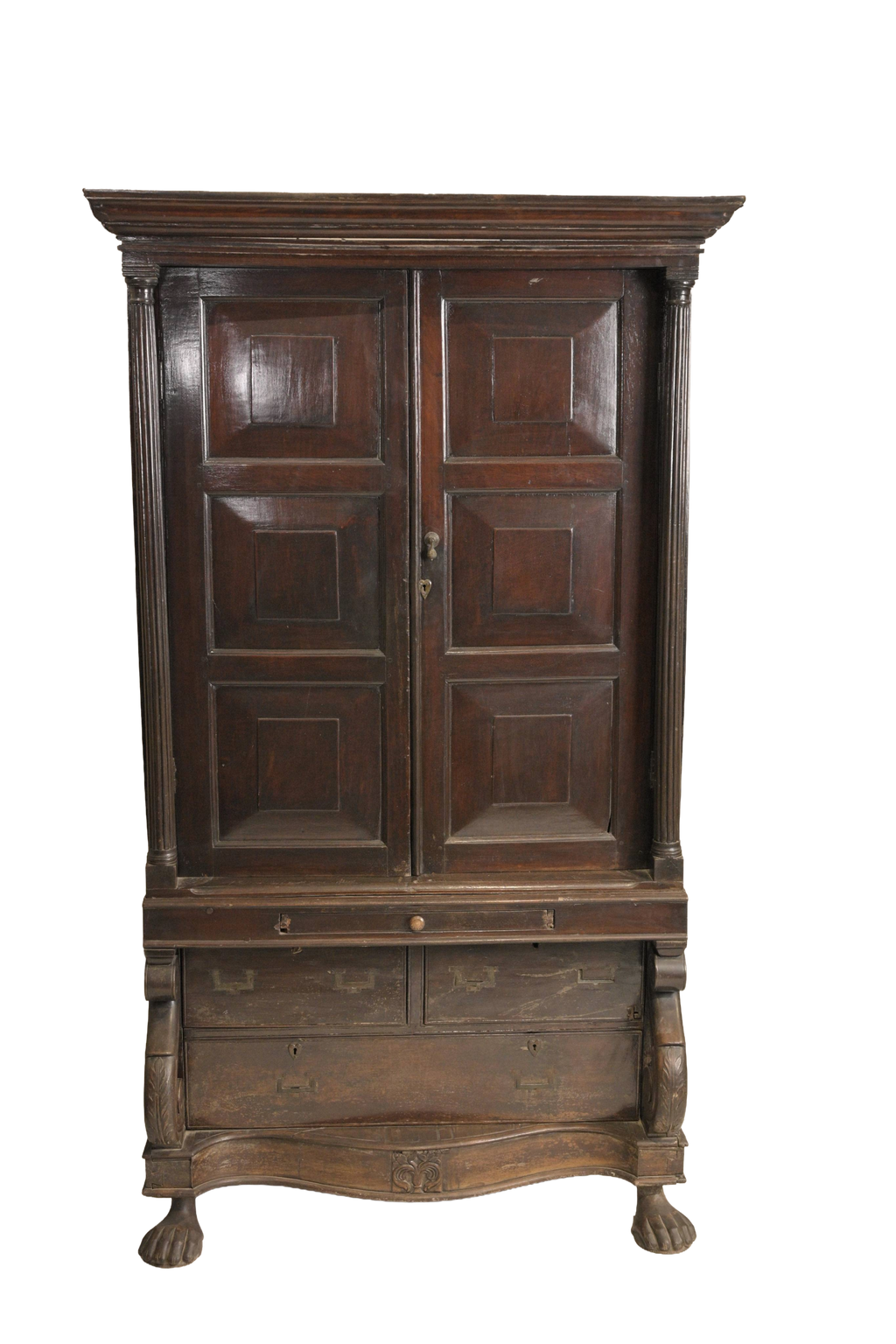 Antique Colonial Wooden Wardrobe