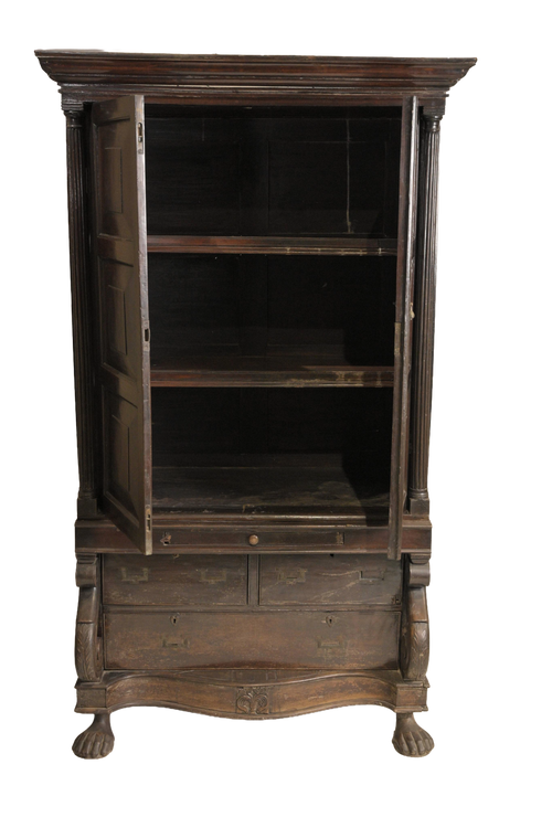 Antique Colonial Wooden Wardrobe