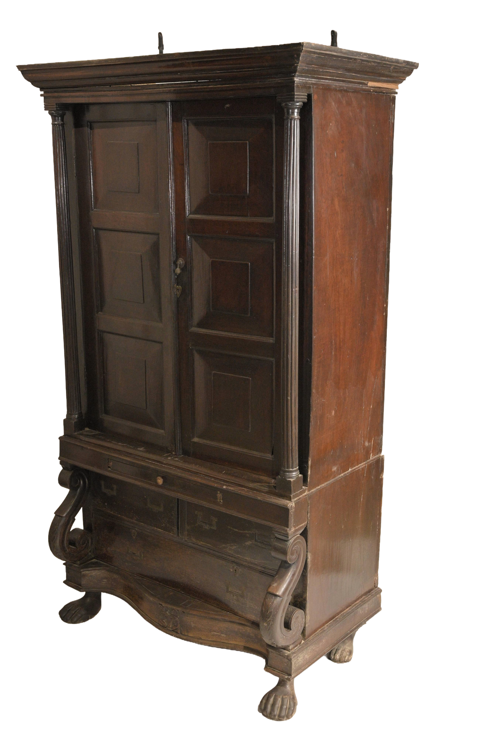 Antique Colonial Wooden Wardrobe