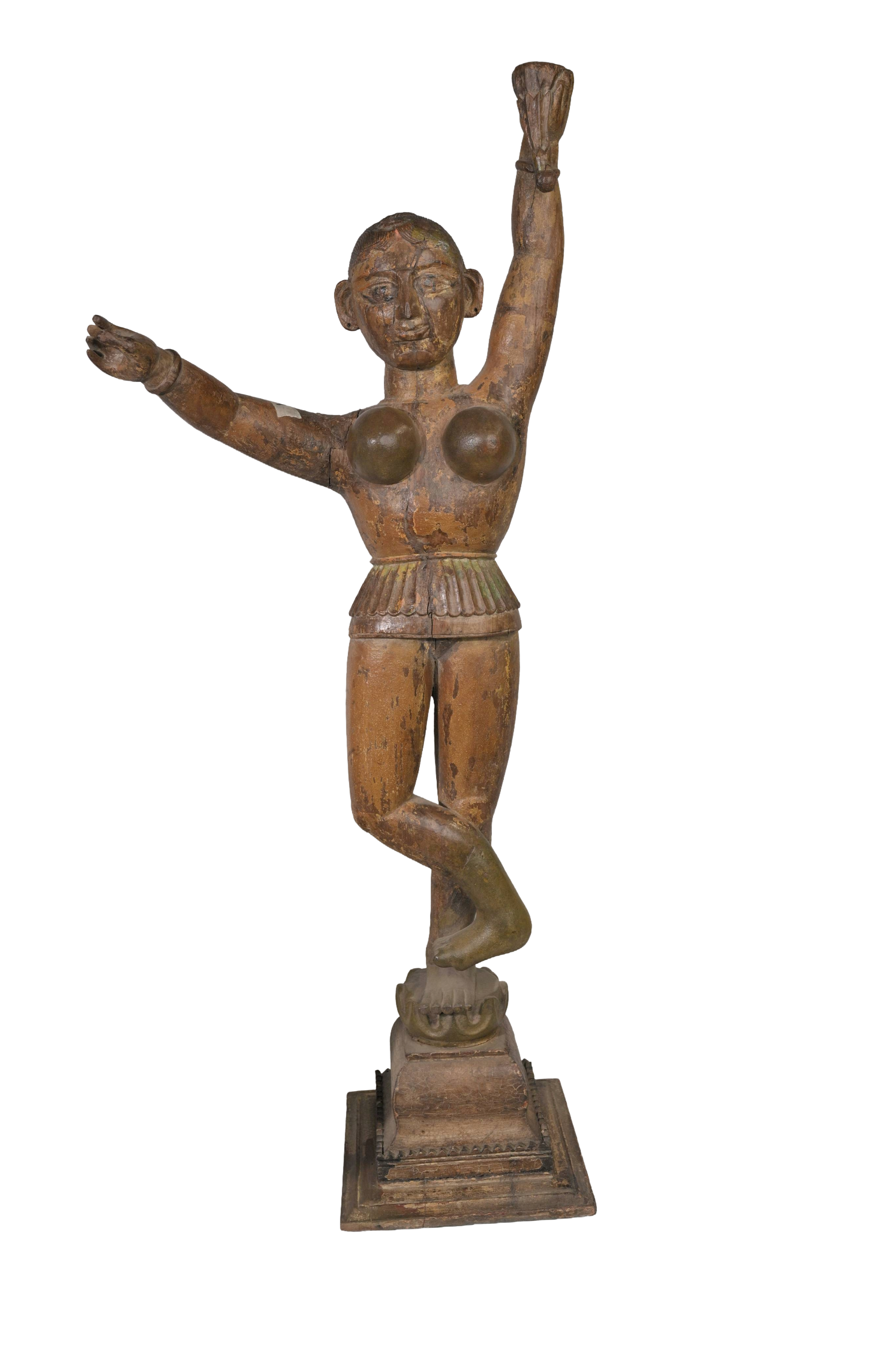 Vintage Dancing Figure Sculpture Duo