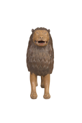 Vintage Wooden Lion Sculpture