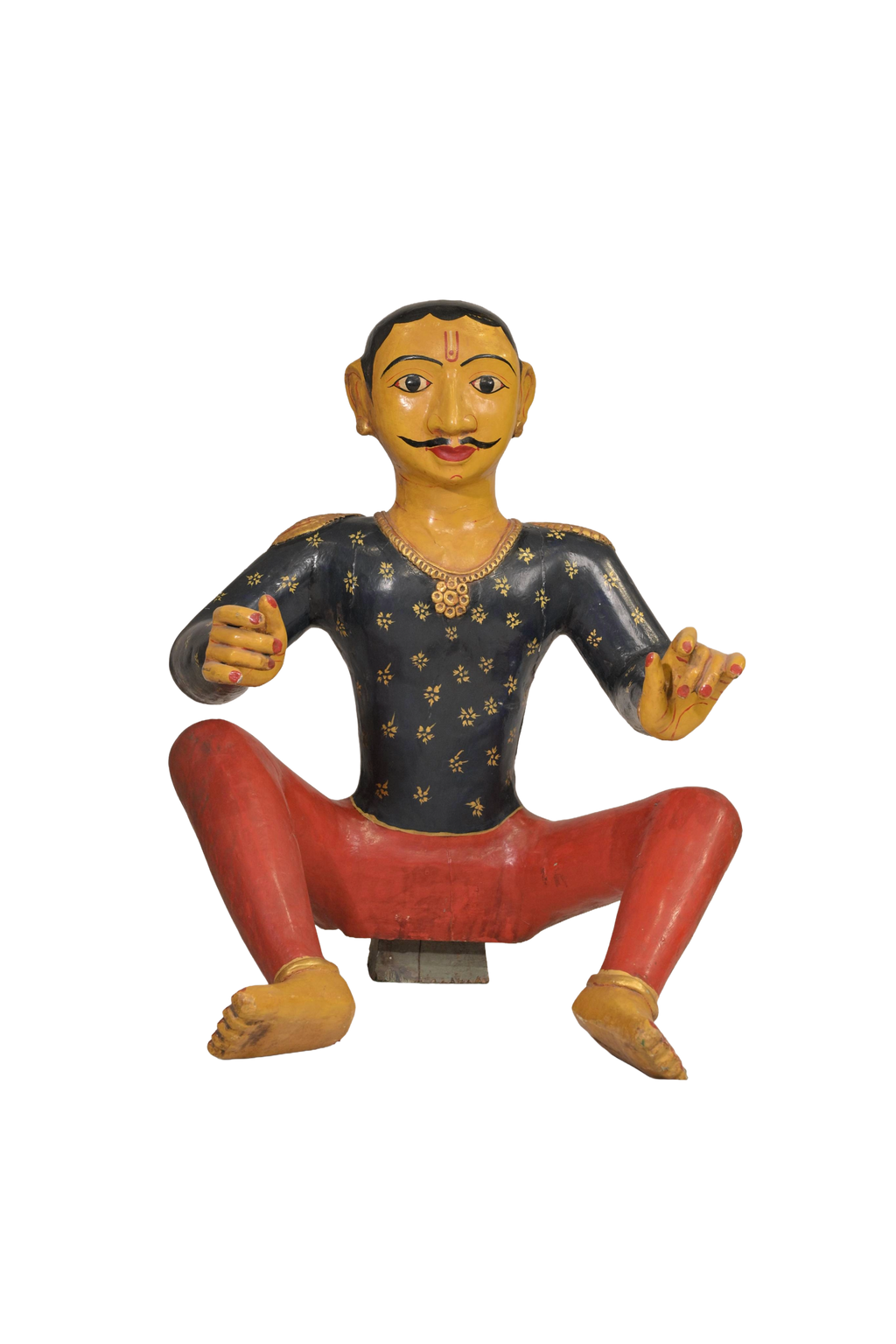 Handcrafted Folk Musician Sculpture