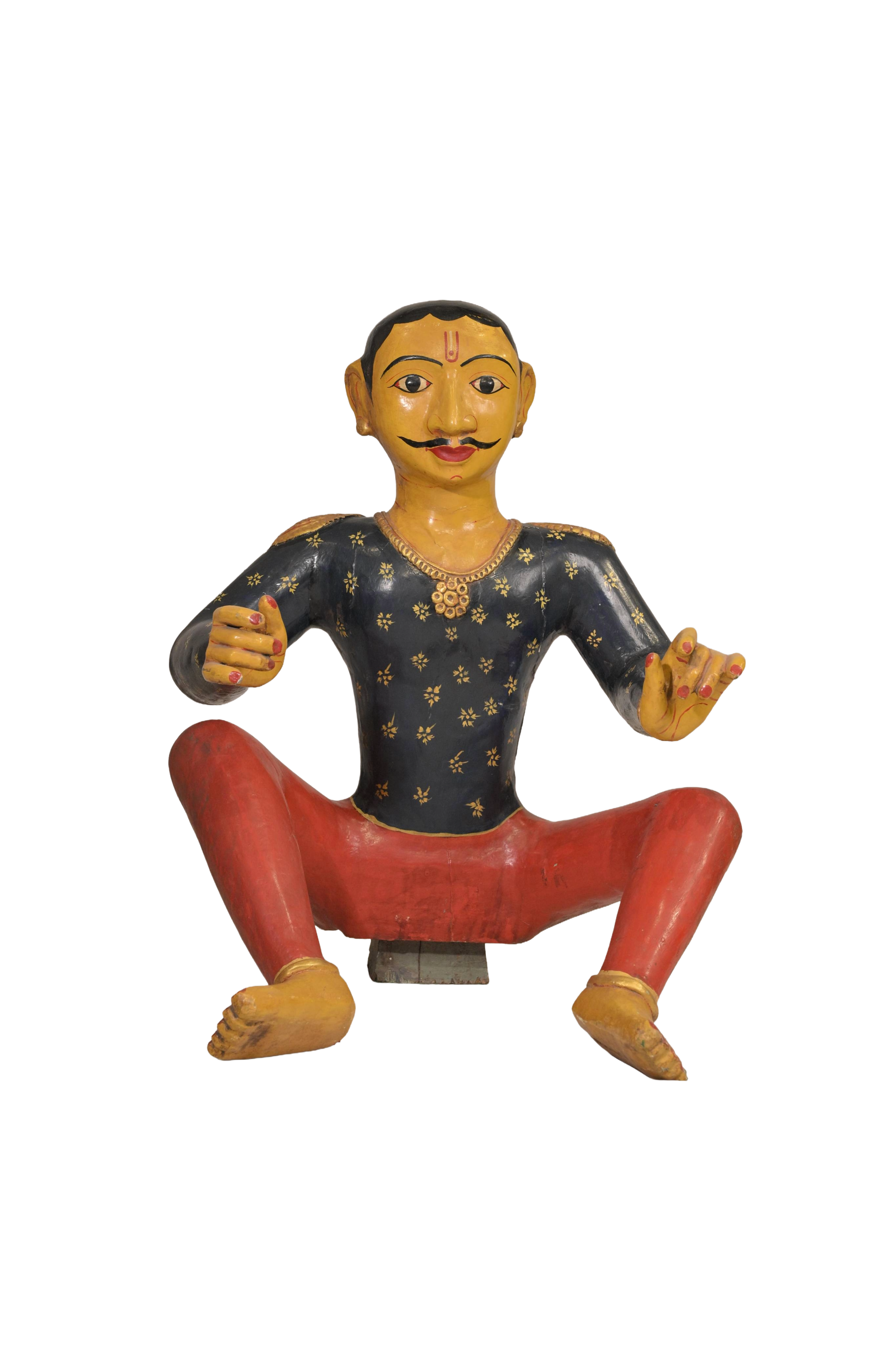 Handcrafted Folk Musician Sculpture