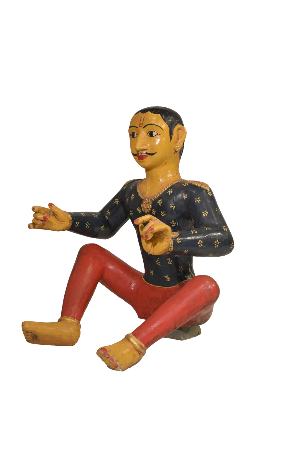Handcrafted Folk Musician Sculpture