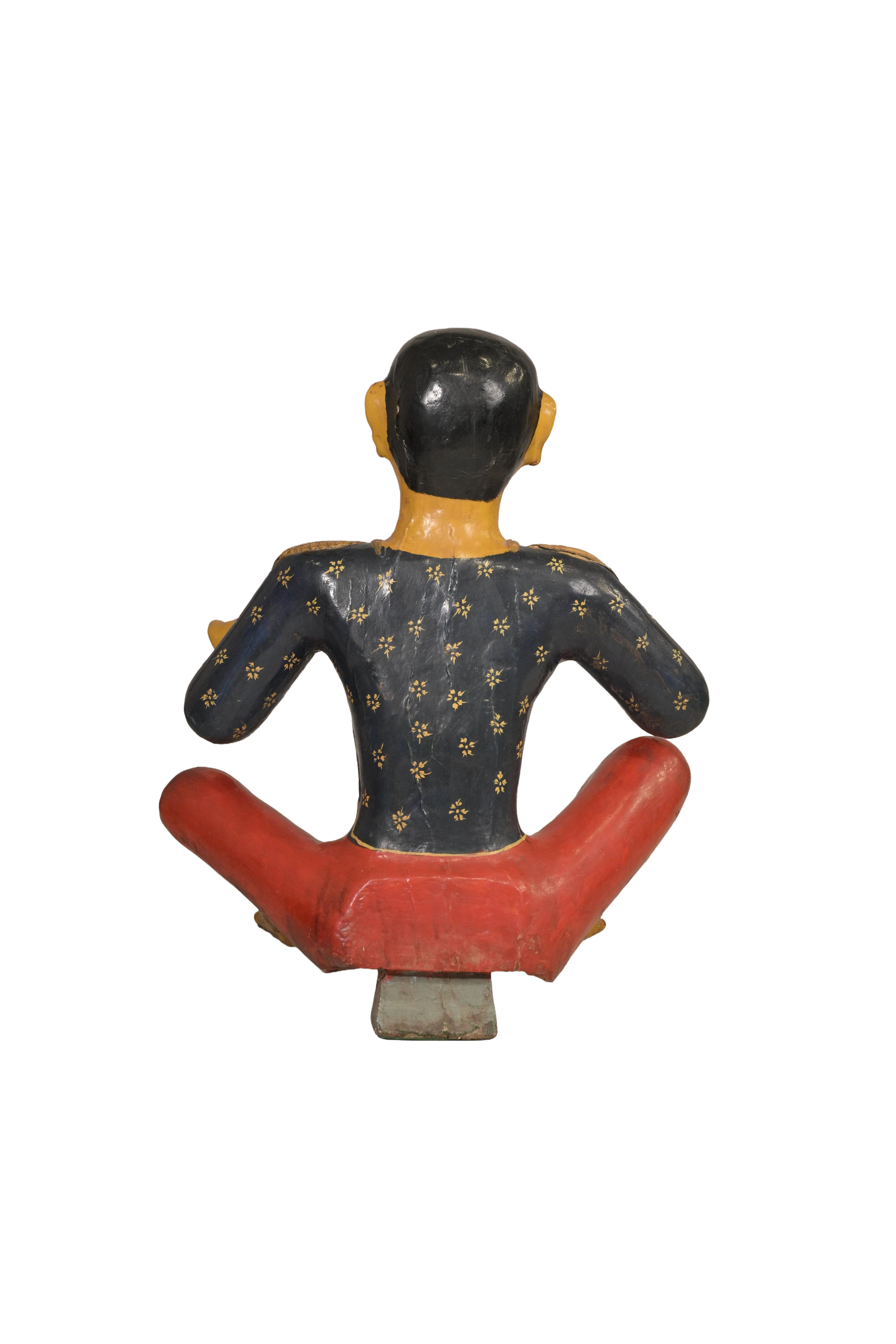 Handcrafted Folk Musician Sculpture