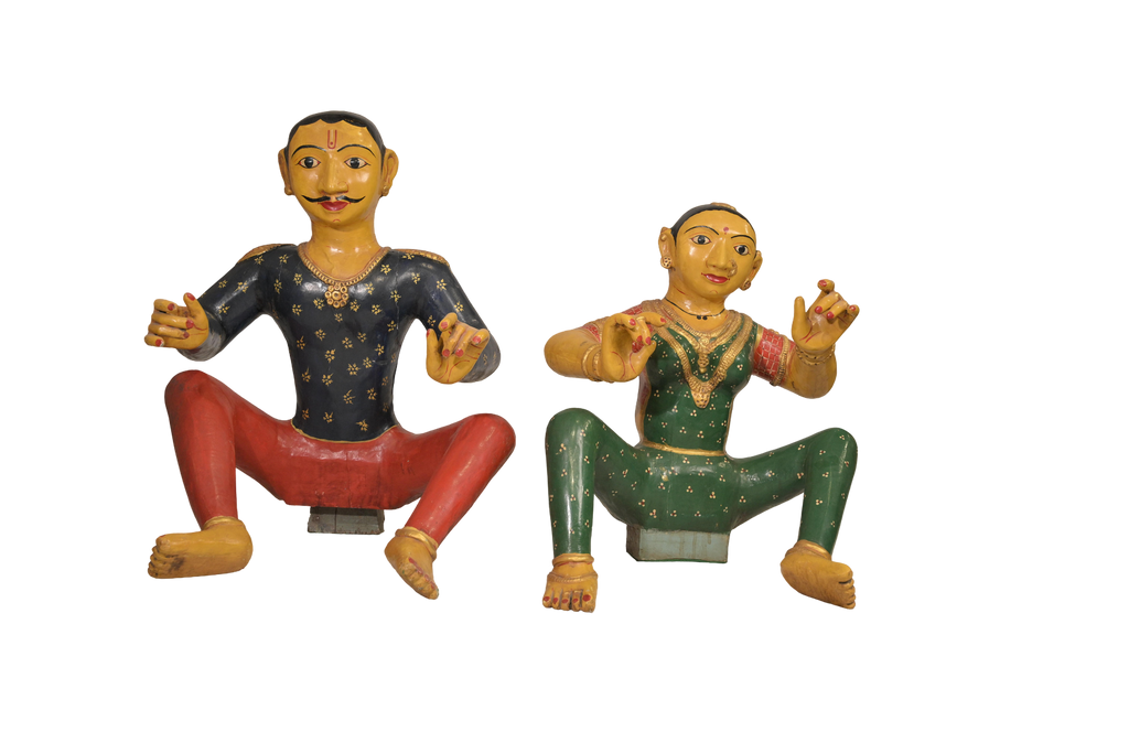 Handcrafted Folk Musician Sculpture
