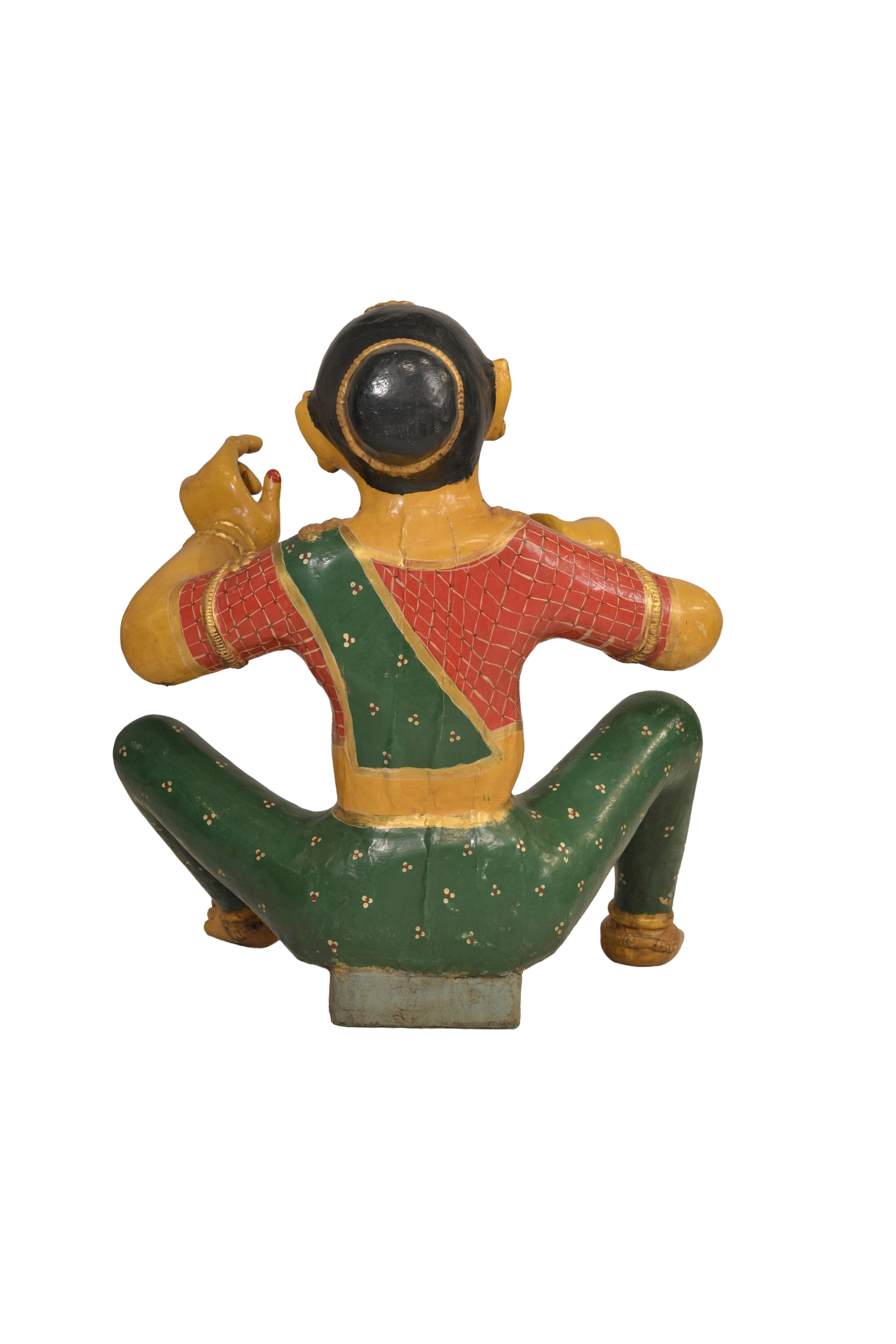 Hand-Painted Folk Woman Sculpture